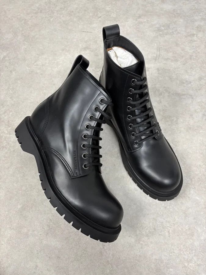Givenchy AW2023 Givenchy Black Leather Combat Boots by Matthew Williams Size US 12 / EU 45 - 7 Thumbnail