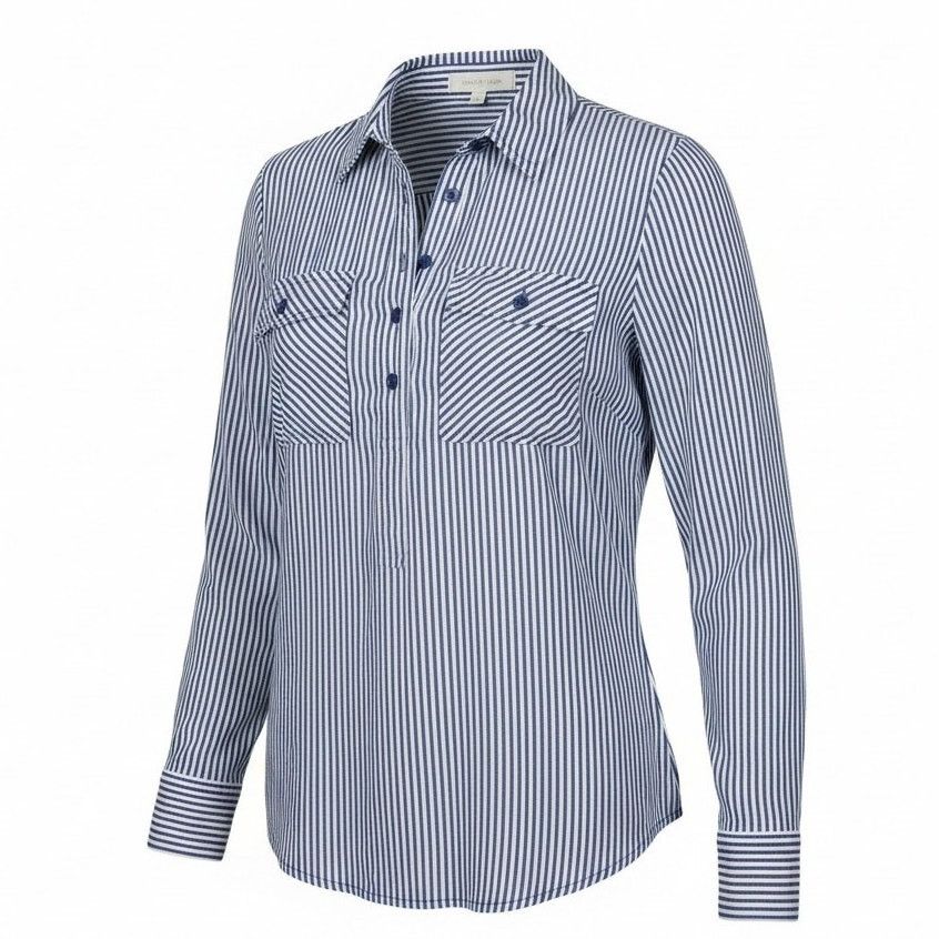 Other Eden & Olivia Popover Shirt Buttoned Pockets Roll Tab M Size M / US 6-8 / IT 42-44 - 4 Thumbnail