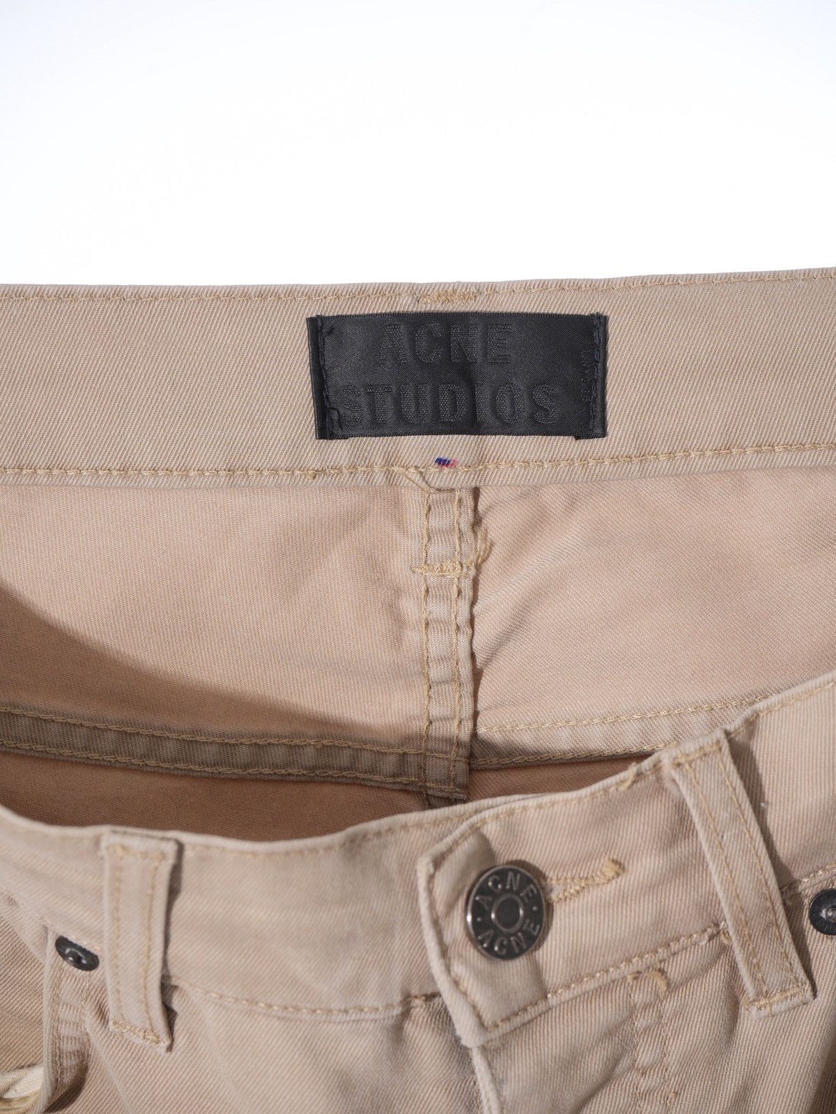 Acne Studios Acne Studios Roc Ups Beige Cotton Pants Trousers 32 Size US 32 / EU 48 - 5 Thumbnail
