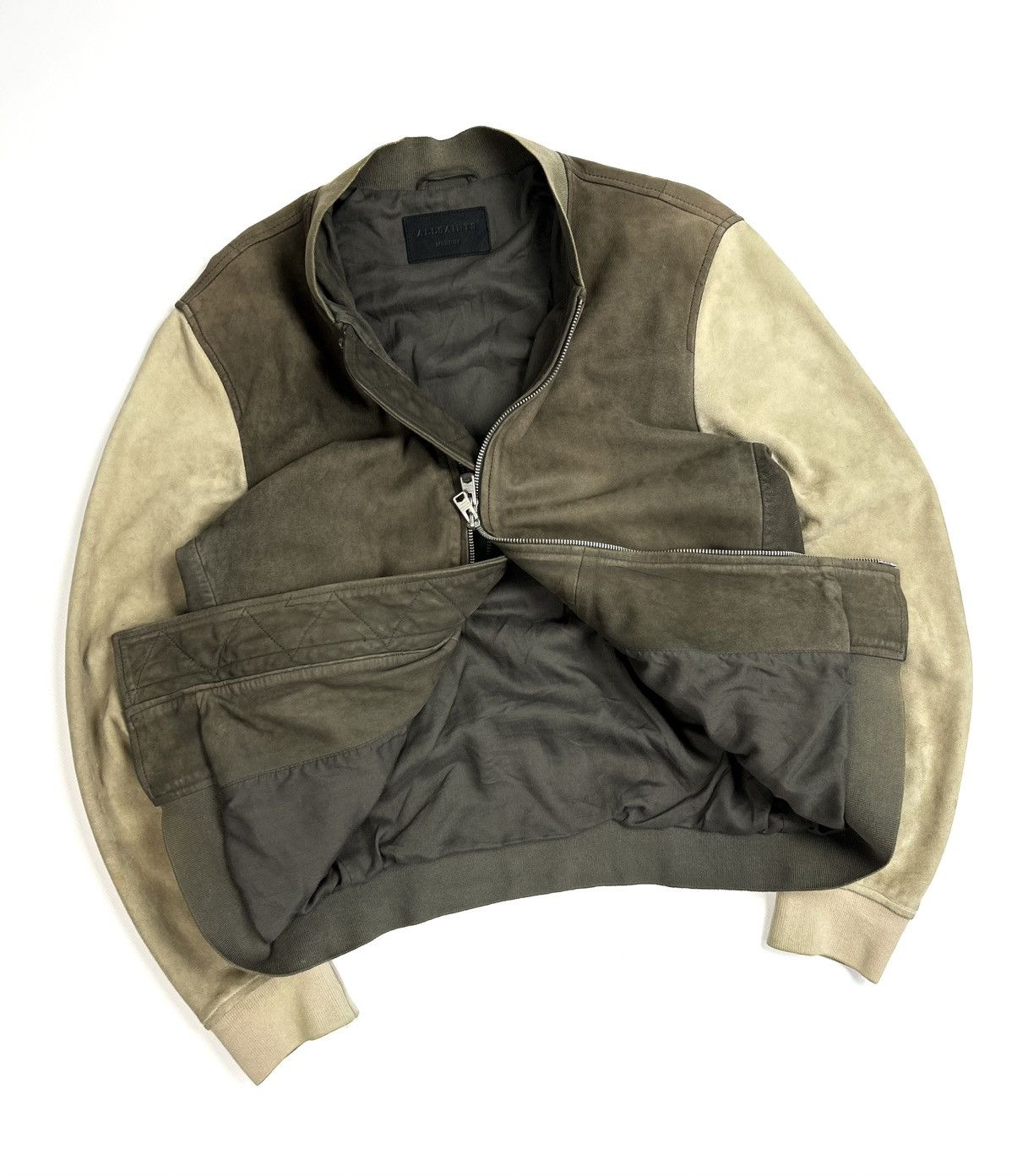 Allsaints Vintage AllSaints Leather Bomber Jacket Double Colour y2k Size US M / EU 48-50 / 2 - 5 Thumbnail