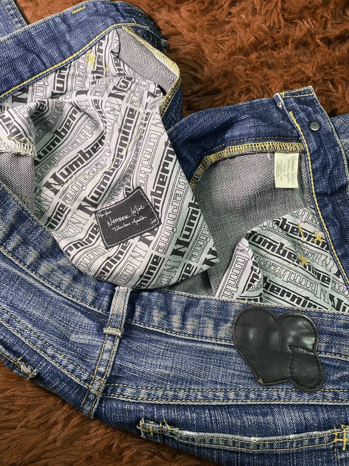 Number (N)ine Sz 2x28 Number Nine 05SS Distressed Patches Denim-2508 Size US 30 / EU 46 - 3 Thumbnail