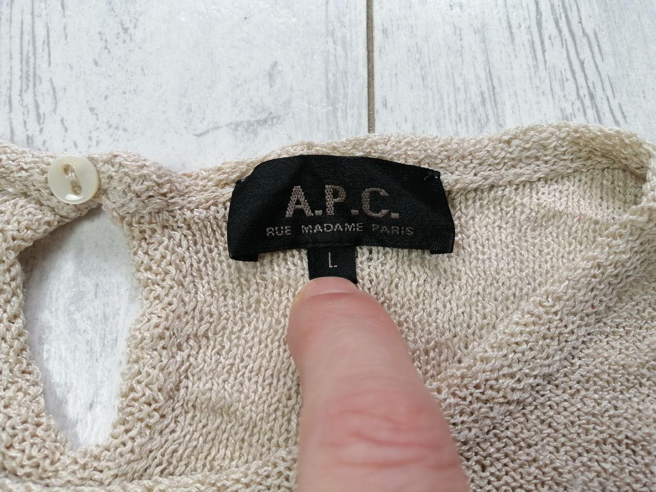A.P.C. Women's Linen Jumper APC Rue Madame Paris Size L / US 10 / IT 46 - 7 Thumbnail