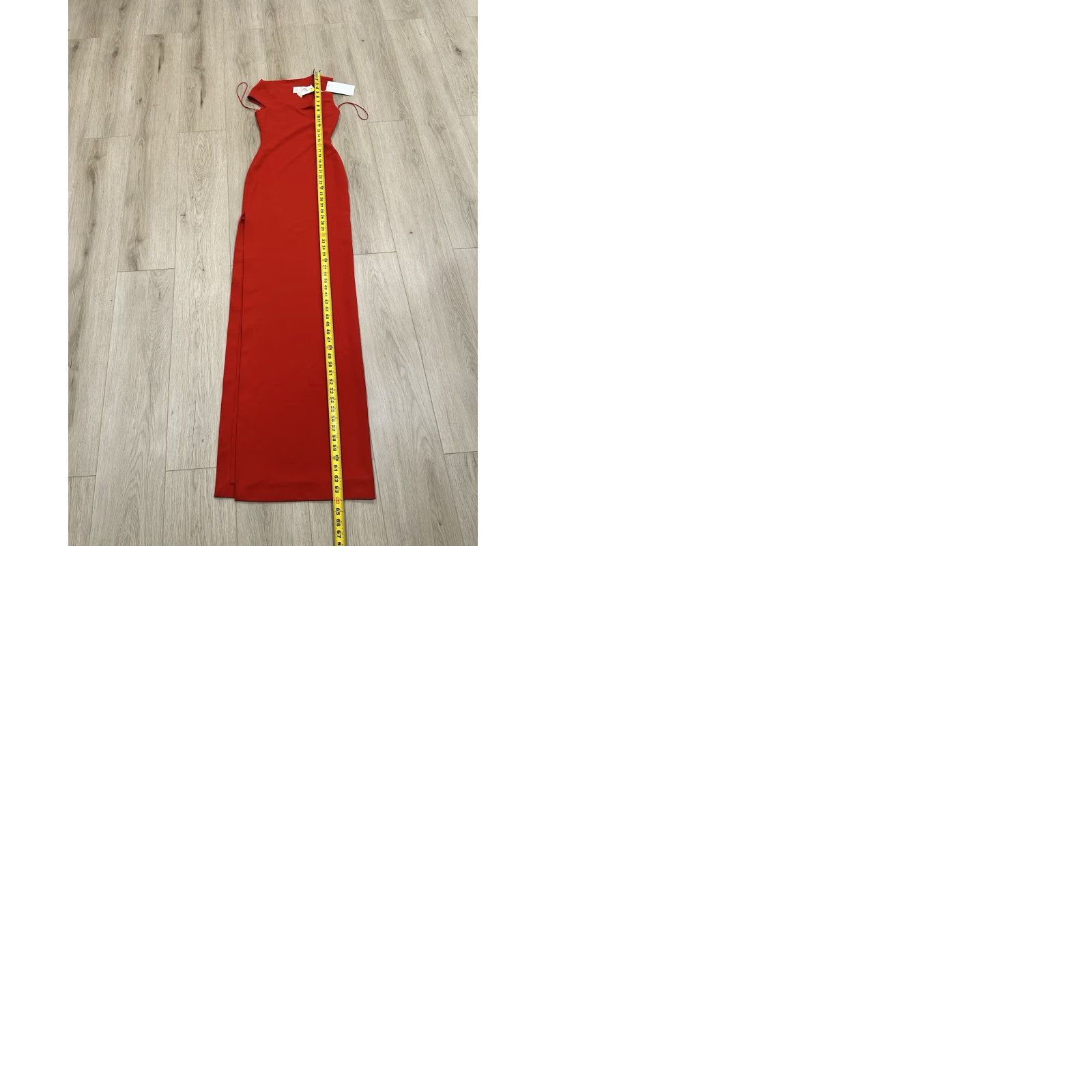 Solace London NWT Solace London Mille Crepe Gown Red 0US/4UK Ball Gown Short Sleeve Asym Neckline Women's Dress Long 95% Polyester 5% Elastane Size XS / US 0-2 / IT 36-38 - 12 Thumbnail