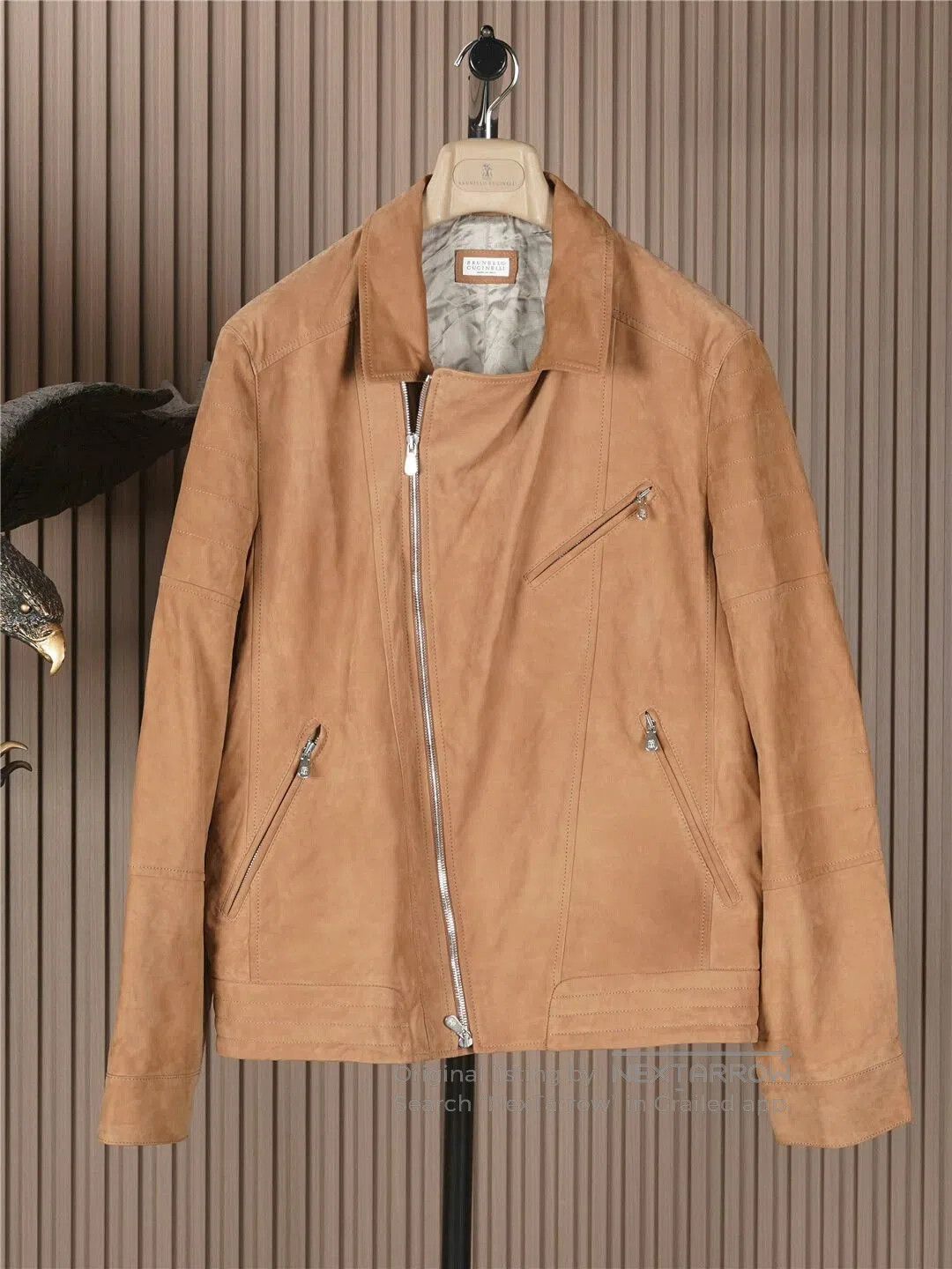 Brunello Cucinelli Brunello Cucinelli Men's Leather Jacket. Size US L / EU 52-54 / 3 - 2 Thumbnail