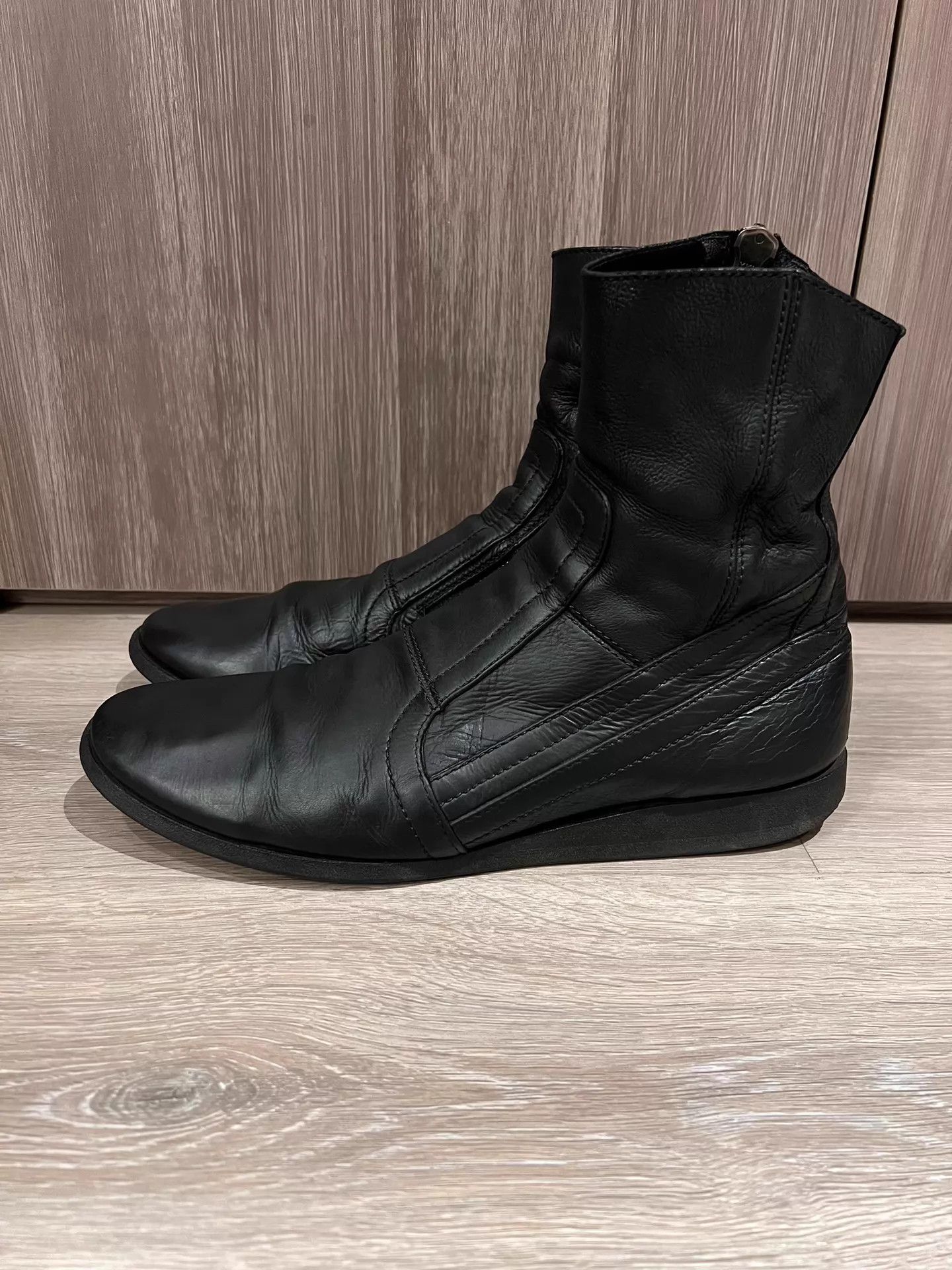 Julius MA_JULIUS High Top Calfskin Zipper Boot Thin Sole Vintage Size US 10 / EU 43 - 4 Thumbnail