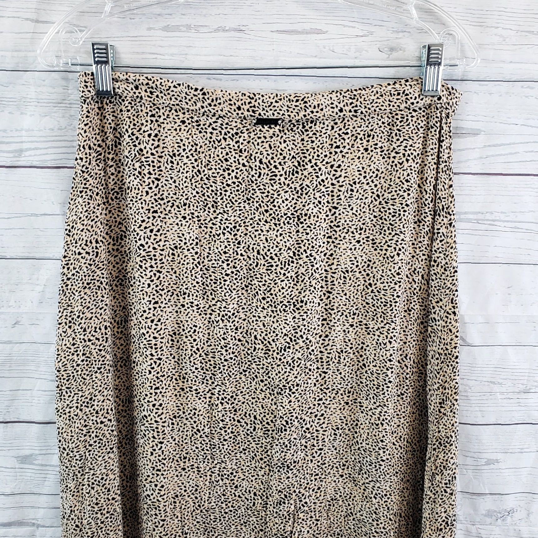 Billabong VINTAGE Billabong Womens Maxi Skirt Sz 31 Brown Black Animal Print Viscose Side Zip Size 24" / US 00 / IT 34 - 5 Thumbnail
