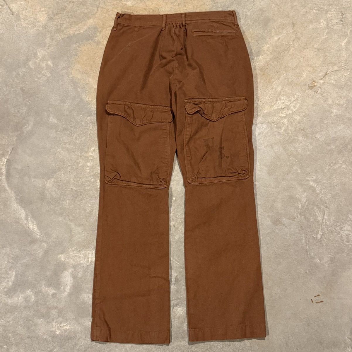 Kapital Kapital Cargo Pocket Stenciled Canvas Bootcut Work Pants Size US 30 / EU 46 - 1 Thumbnail