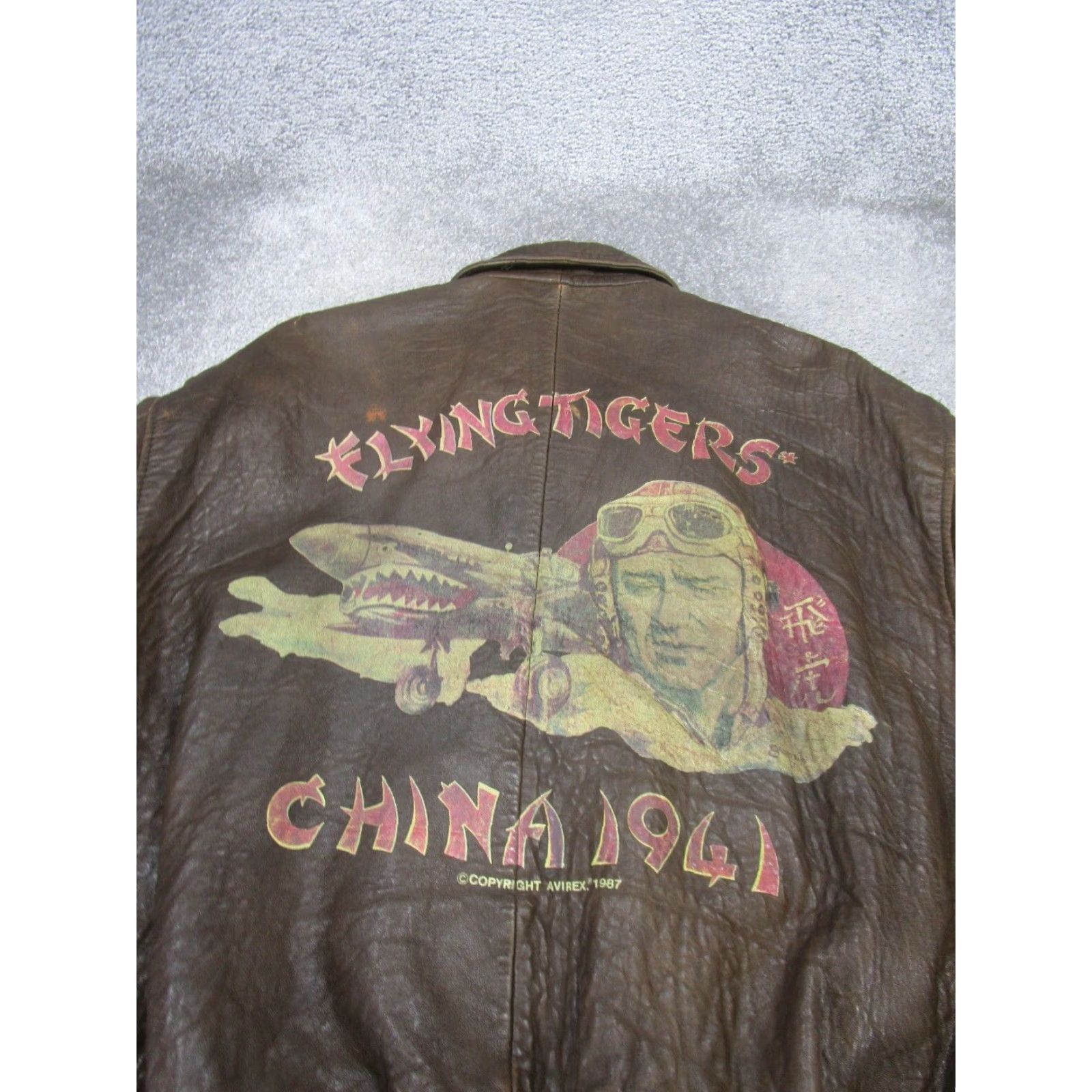 Avirex Avirex Jacket Mens L Brown Leather Bomber Short Zip Casual 2 Air Force Flying Tigers China Size US L / EU 52-54 / 3 - 5 Thumbnail