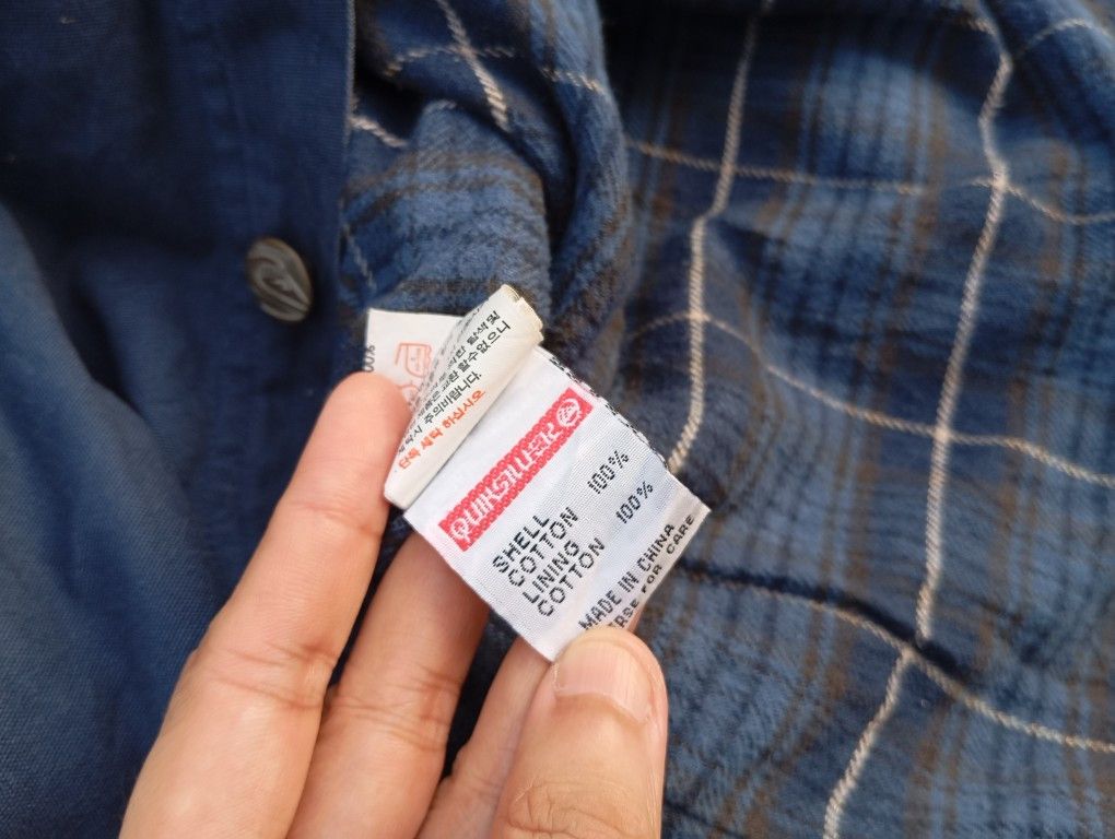 Quiksilver × Vintage VTG 90s Y2K 2000s Quiksilver 🏄 Workwear Flannel Jacket 🛠️ Size US L / EU 52-54 / 3 - 9 Thumbnail