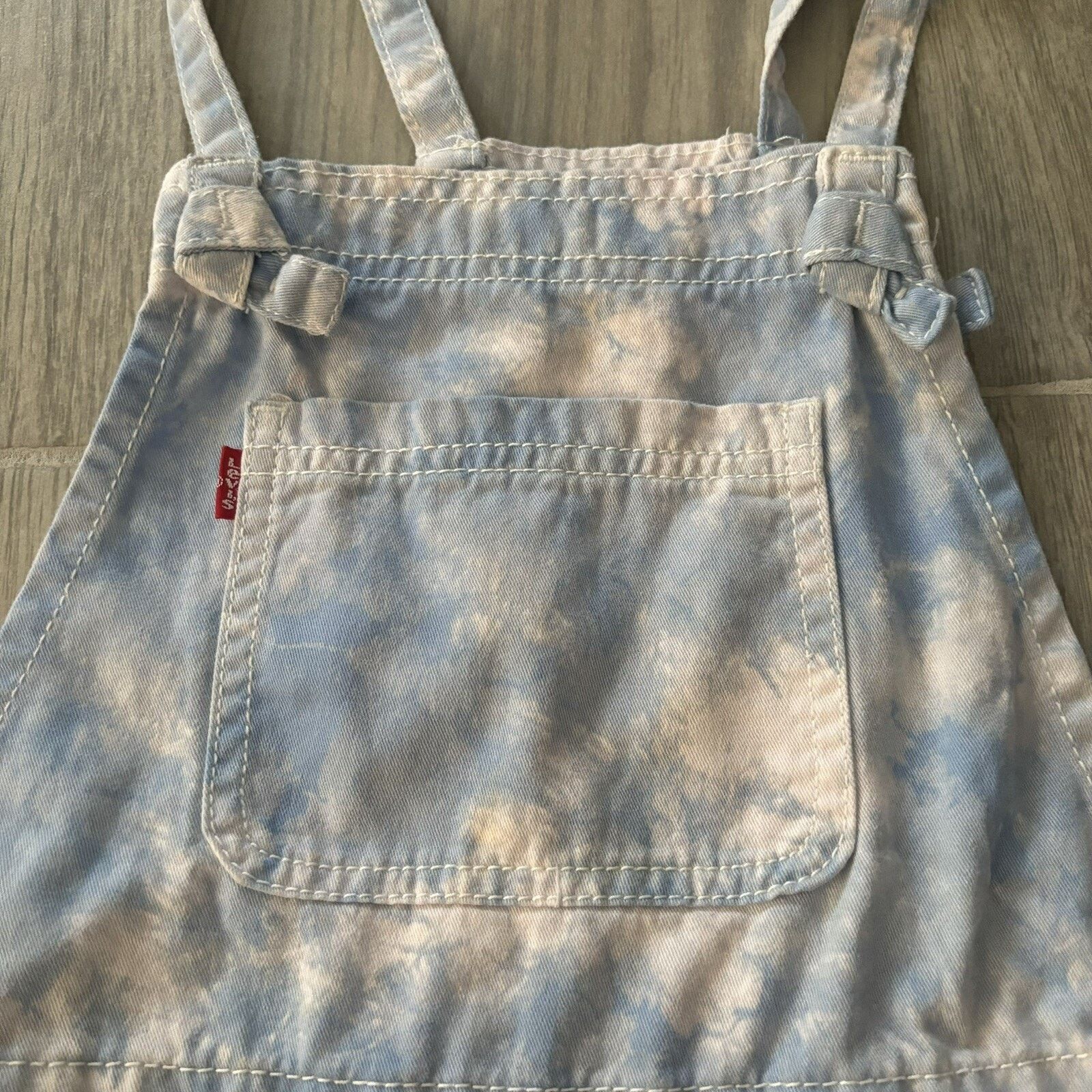 Levi's Levi’s Girls 7/8 Regular Shortalls Cloud Wash Jeans Overall Size 30" / US 8 / IT 44 - 2 Thumbnail