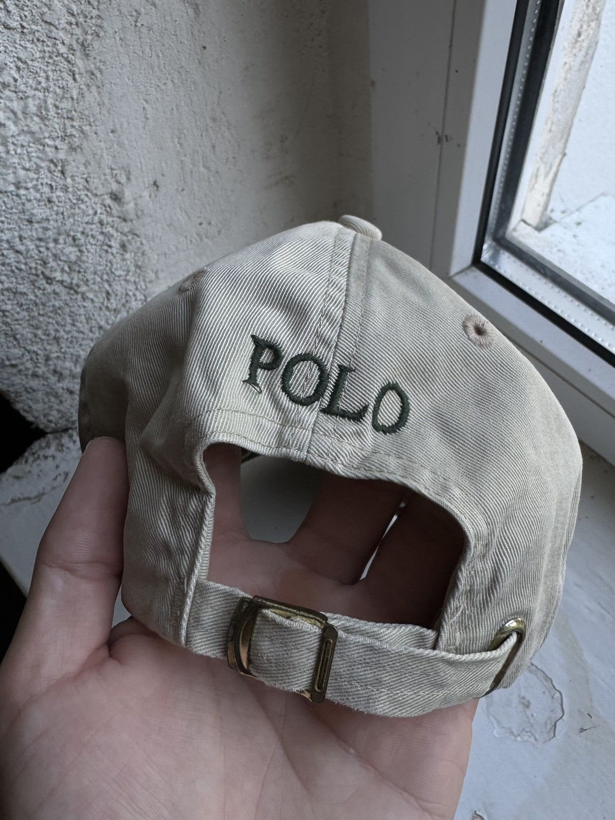 Polo Ralph Lauren Polo Ralph Lauren Vintage Rugby Beige Streetwear Cap y2k Size ONE SIZE - 6 Thumbnail