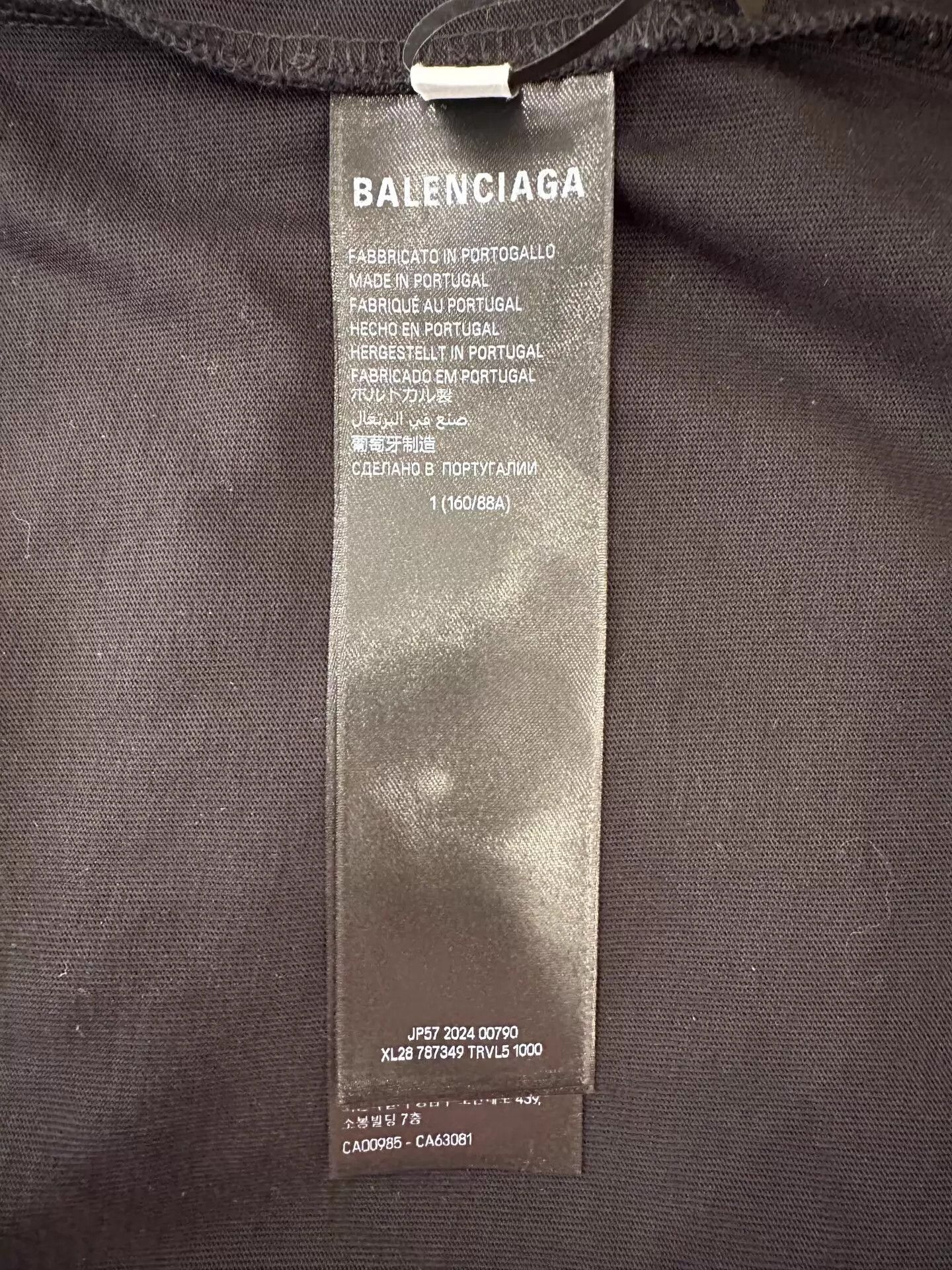 Balenciaga Balenciaga crystal Paris logo men's black s/s tee L Size US L / EU 52-54 / 3 - 7 Thumbnail