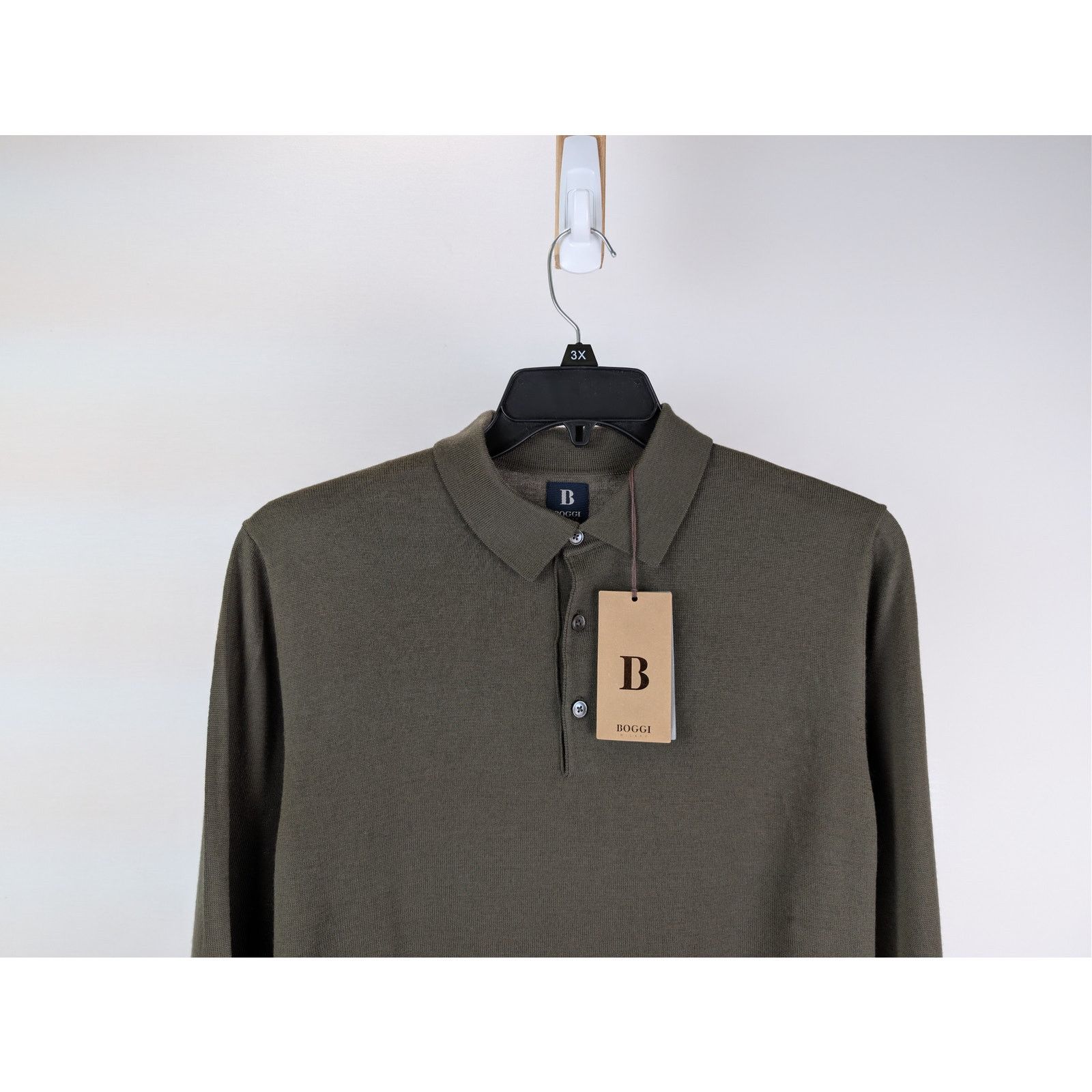 Boggi o1rshd1 CC20 Long Sleeve Knitwear Polo Shirt in Dark Brown Size US M / EU 48-50 / 2 - 3 Thumbnail
