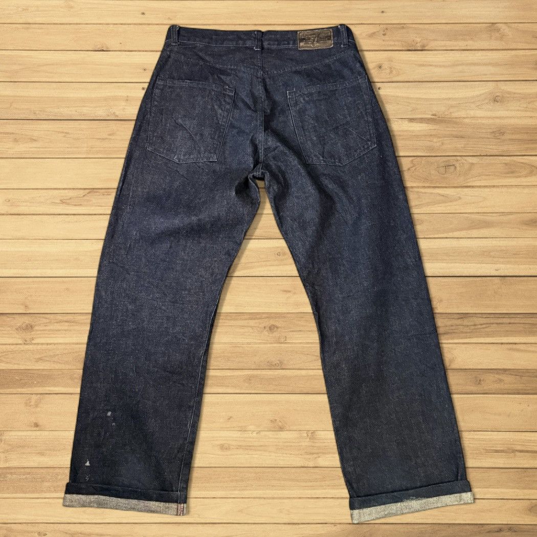 Indigo 🔥🇯🇵 Vintage 80s Japanese Selvedge Ft. Script Denim Rare Size US 34 / EU 50 - 2 Thumbnail