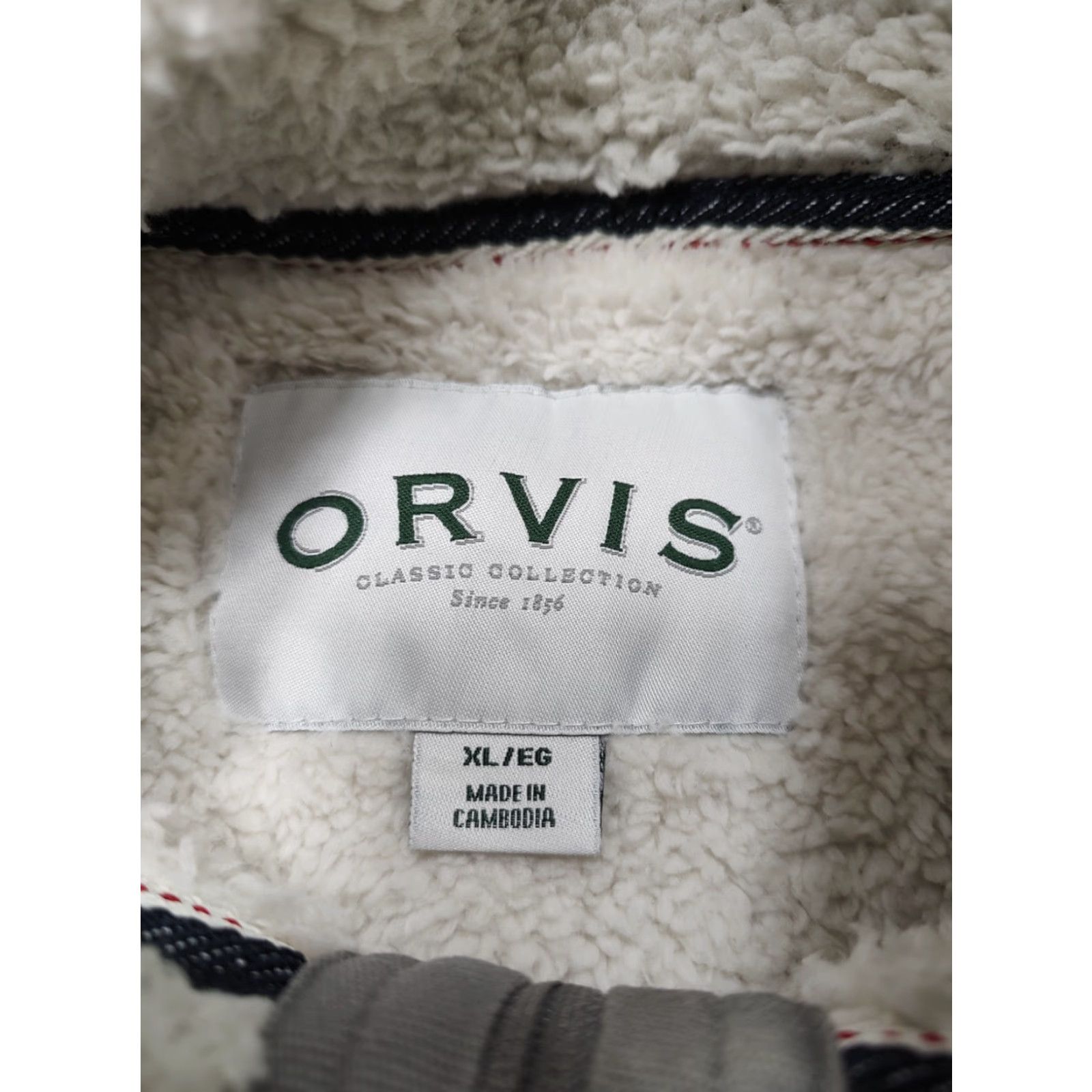 Orvis Orvis Mens Heather Gray Fleece Sherpa Lined 1/4 Zip Pullover Sweater XL Size US XL / EU 56 / 4 - 6 Thumbnail