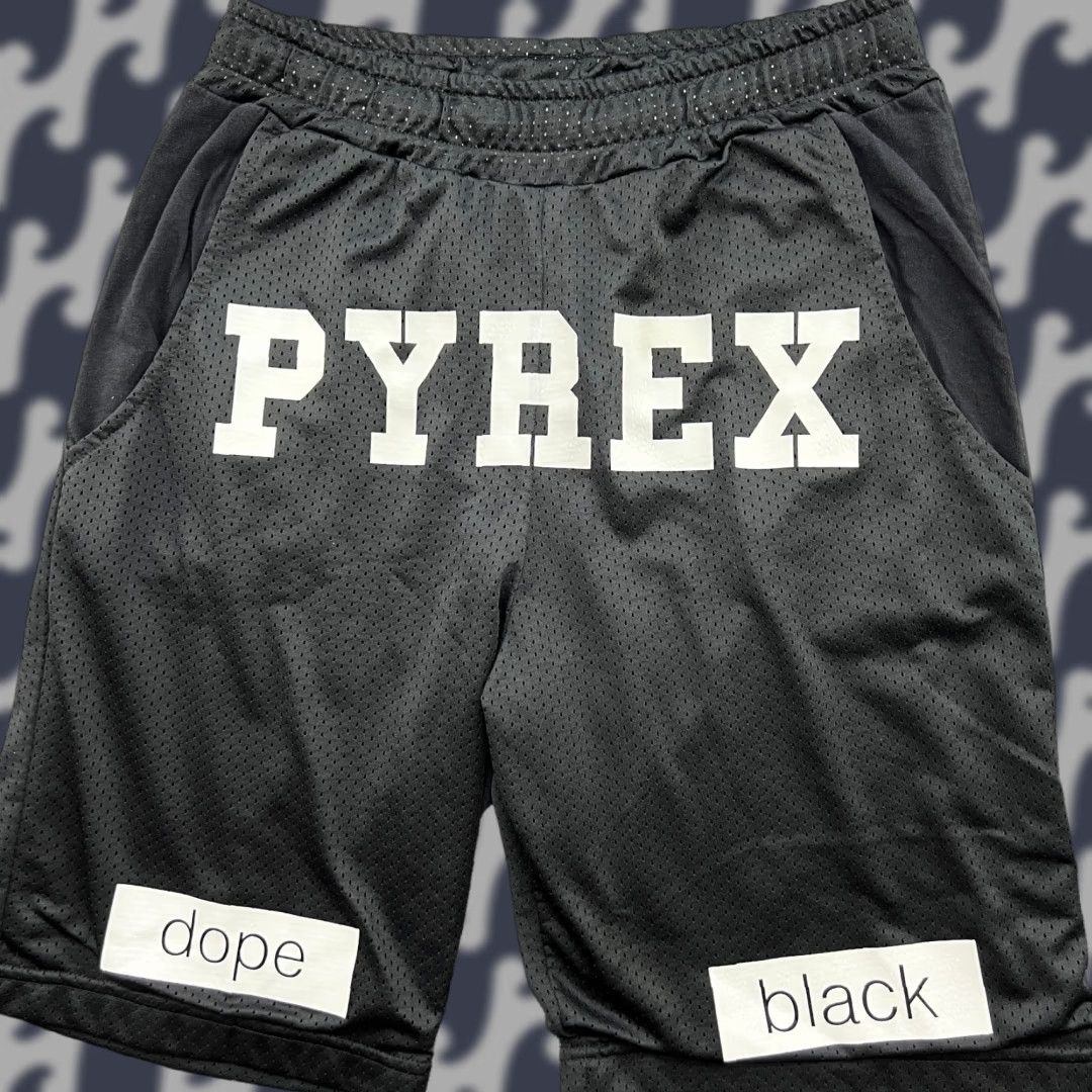 Vintage PYREX Vision Virgil Abloh Mens Shorts XS Basketball Black Dope Sports Kanye Size US 27 - 1 Thumbnail