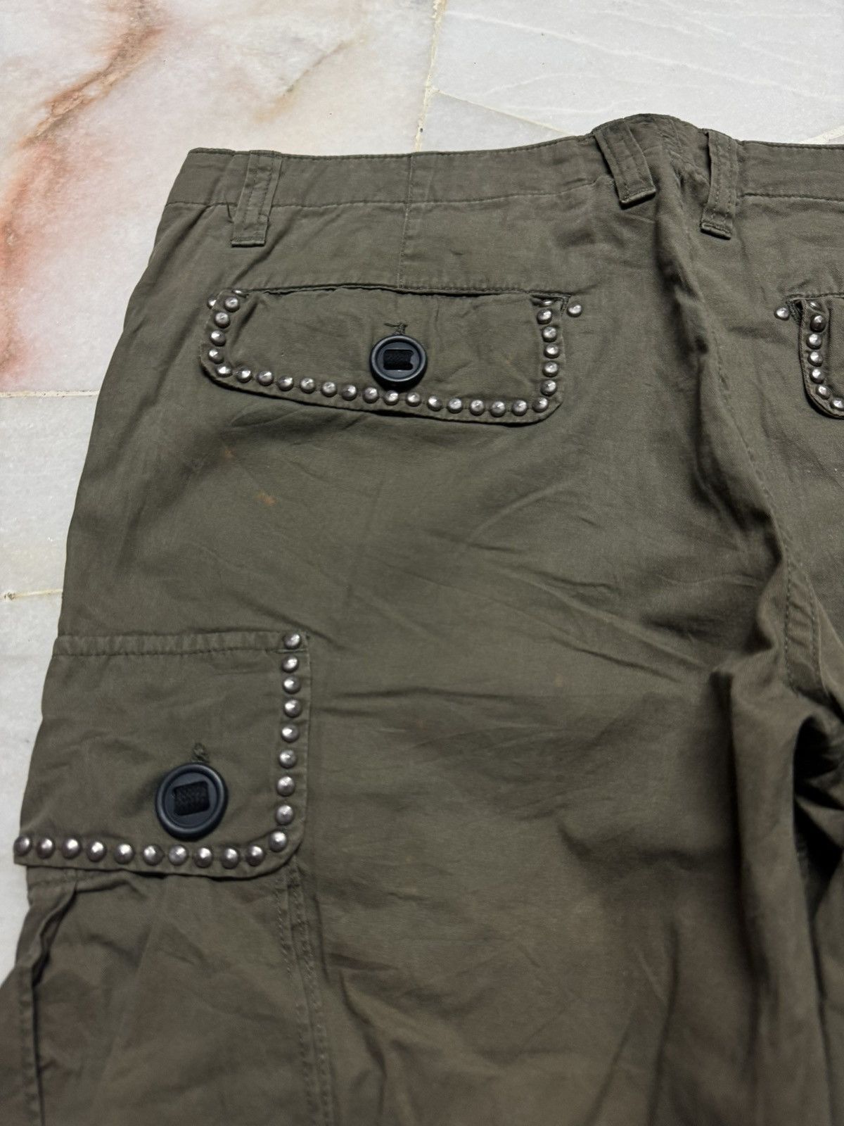 Seditionaries 💥STUDDED PUNK CARGO MADE IN JAPAN PARACHUTE RARE Size US 33 - 17 Thumbnail