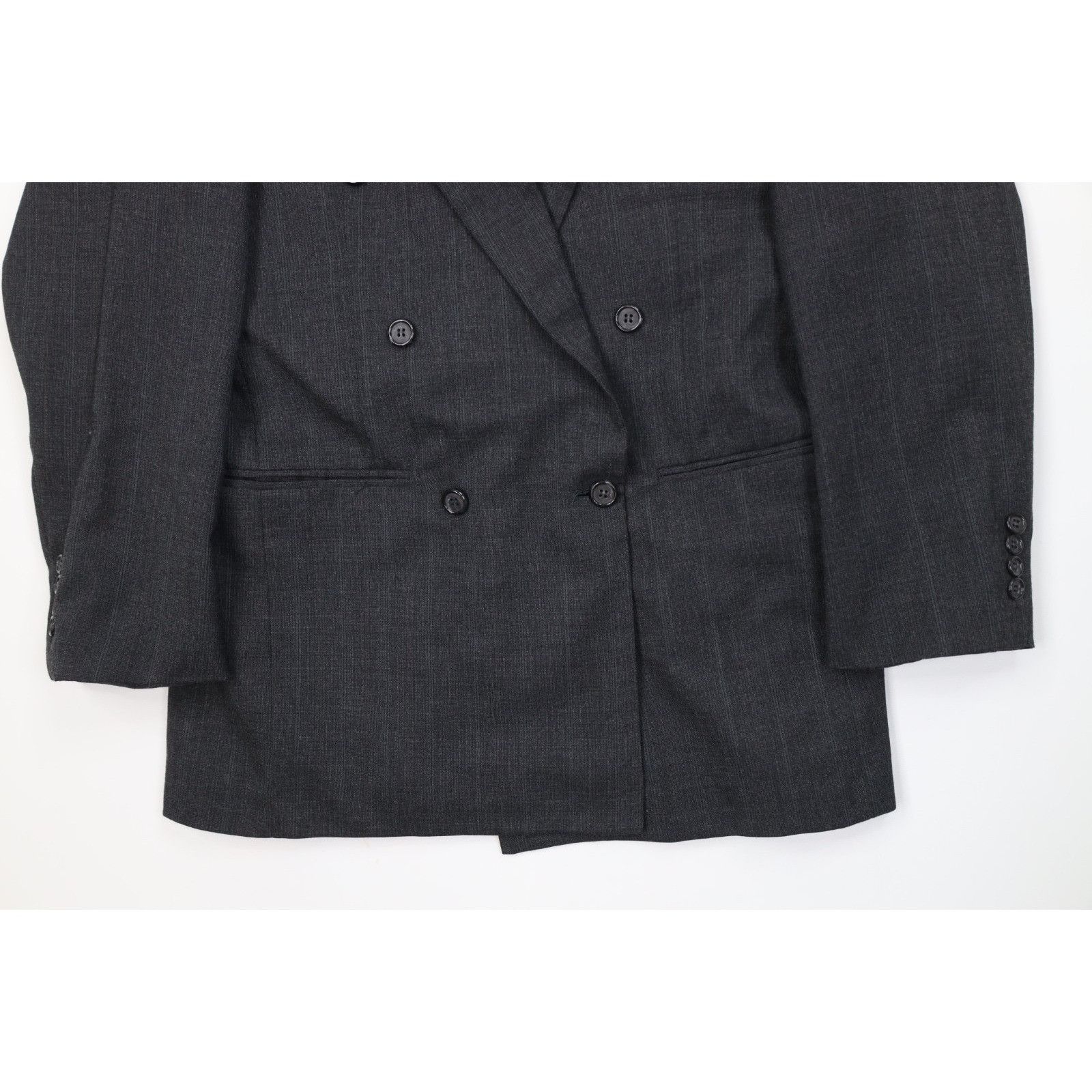 Vintage Vintage 80s 90s Wool Blend 2 Piece Double Breasted Suit Size 38R - 4 Thumbnail