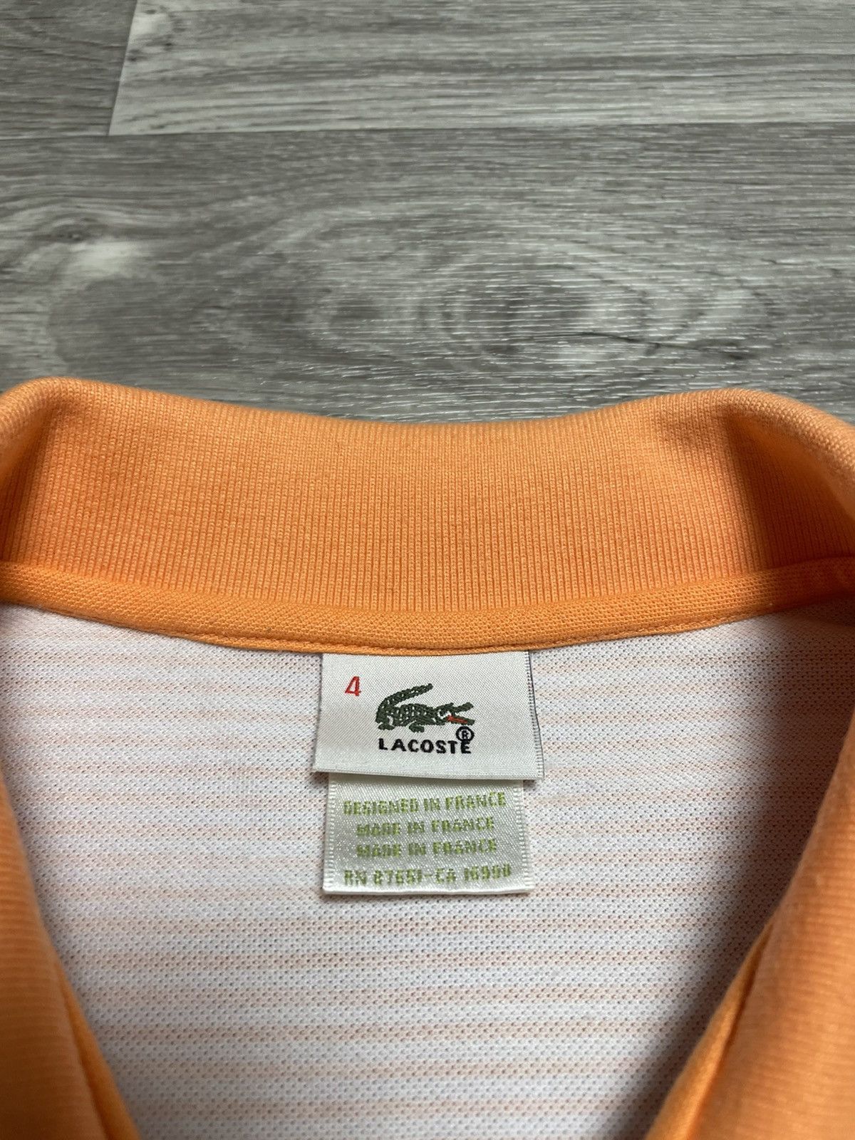 Lacoste Vintage Lacoste Orange Striped Polo Shirt Size US M / EU 48-50 / 2 - 9 Thumbnail