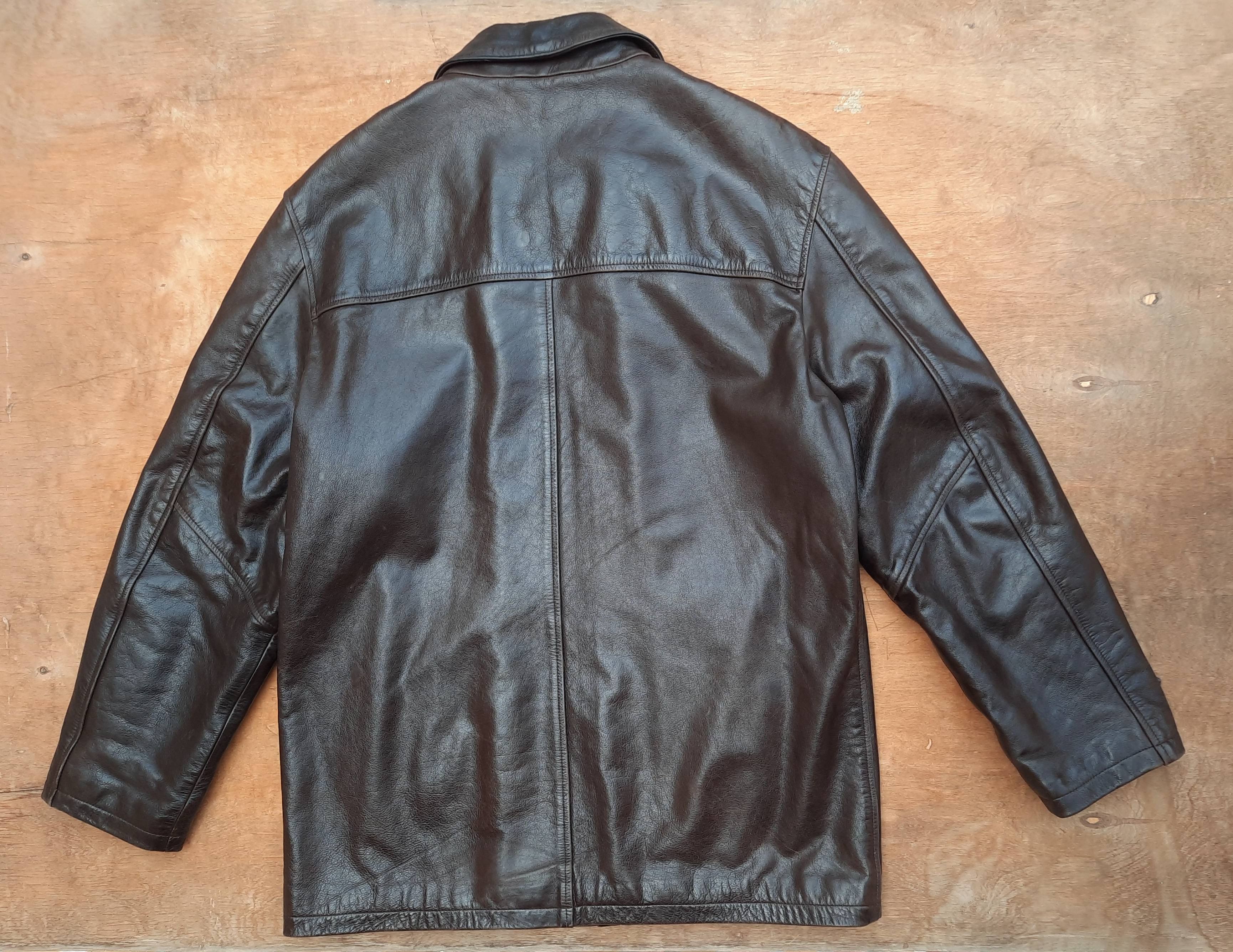 Levi's Vintage Clothing Vintage 90s Levi’s Brown Leather Jacket Cow Nappa Coat Size US L / EU 52-54 / 3 - 6 Thumbnail