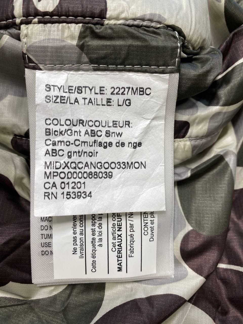 Canada Goose Bape x Canada Goose x CNCPT Size US L / EU 52-54 / 3 - 13 Thumbnail