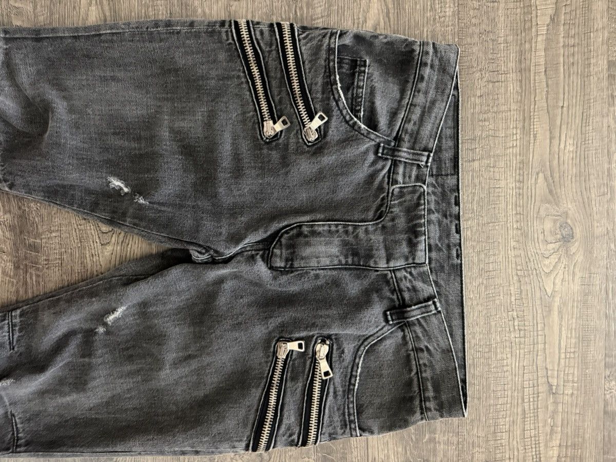 Balmain Balmain 2010 6-zip Biker Denim Size US 31 - 2 Thumbnail