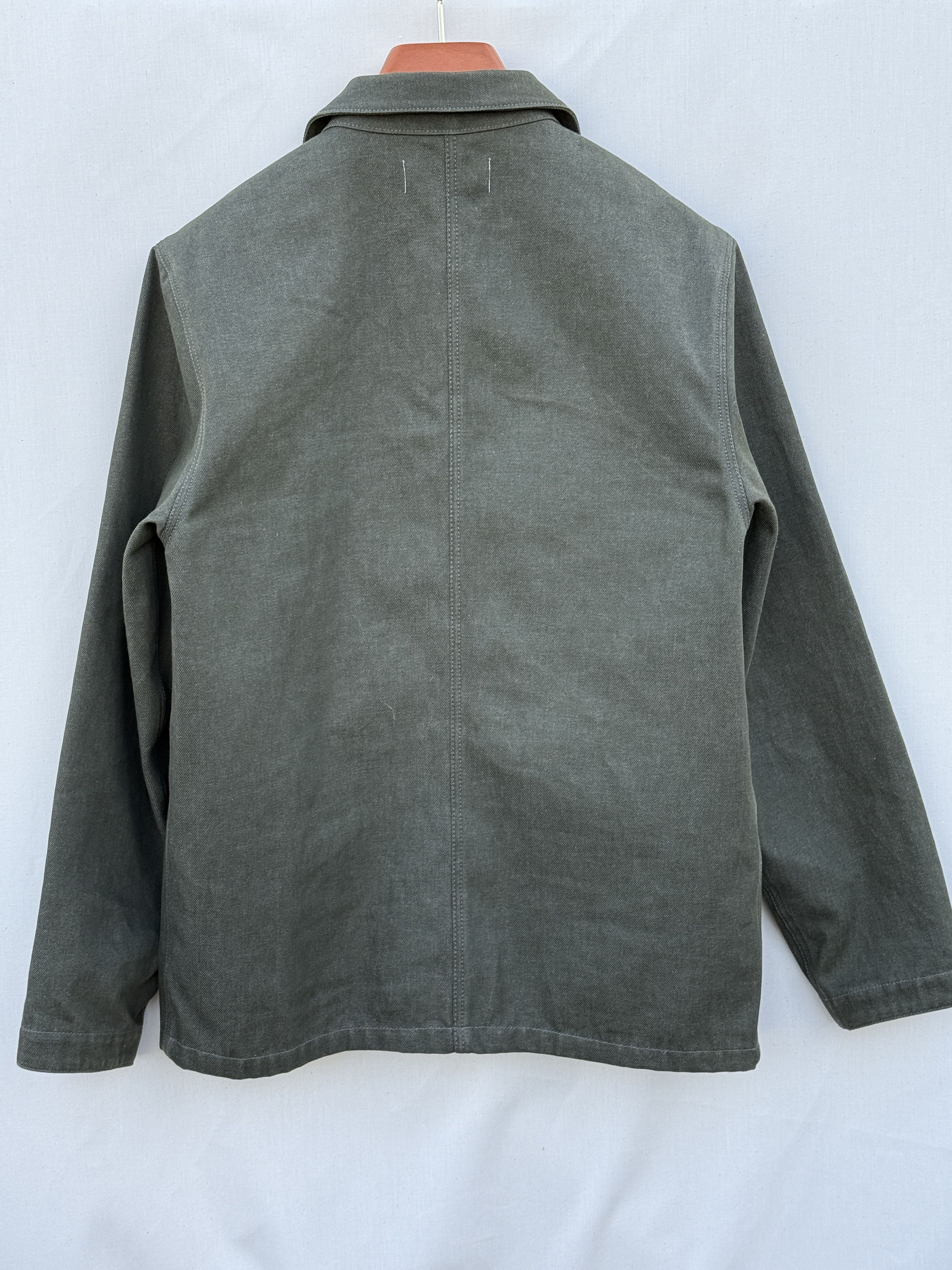 Other Green Denim Chore Jacket With Gray Knit Trim Size US L / EU 52-54 / 3 - 2 Thumbnail