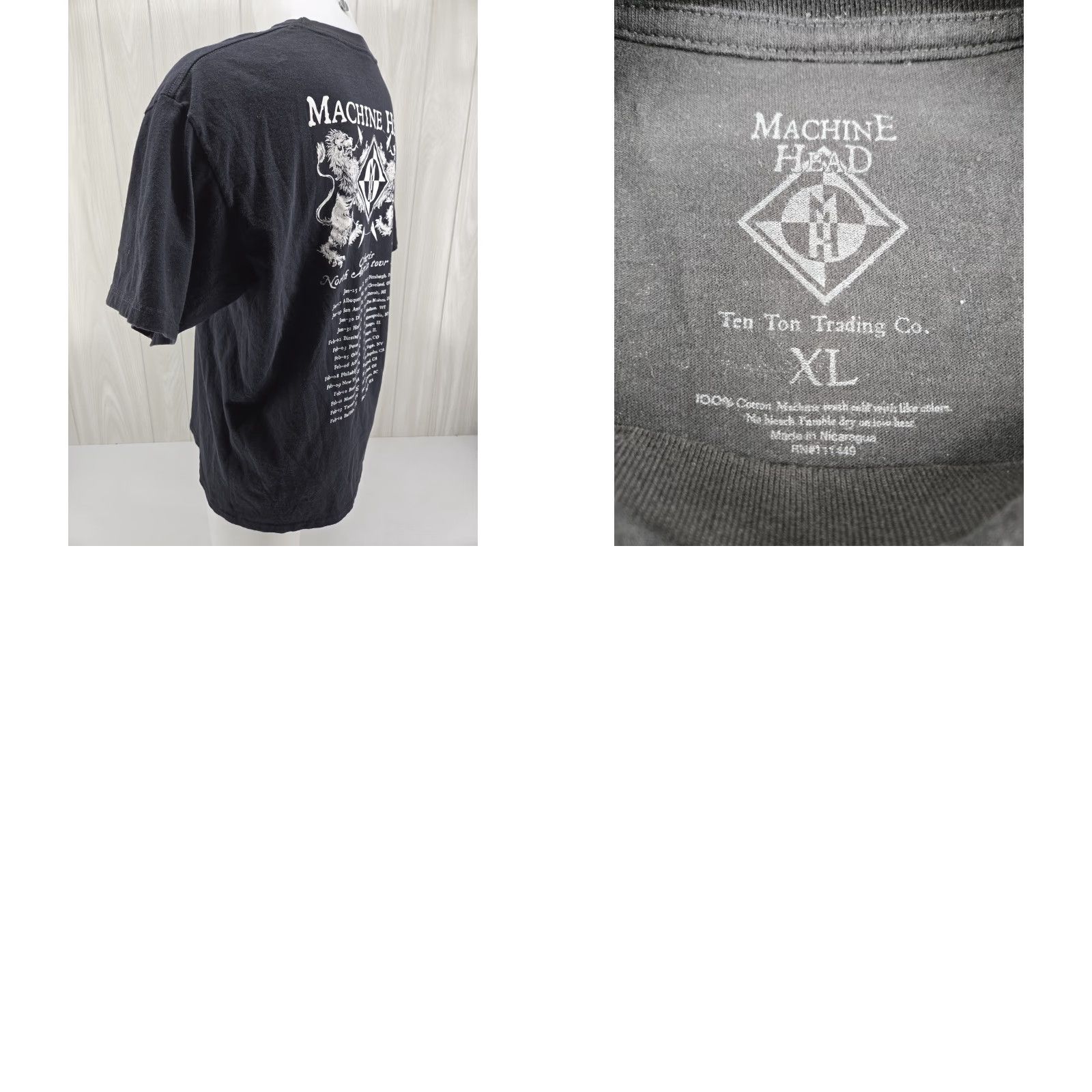 Vintage MACHINE HEAD Catharsis American Tour 2018 MENS 2-SIDED BLACK T-SHIRT XL Size US XL / EU 56 / 4 - 9 Thumbnail