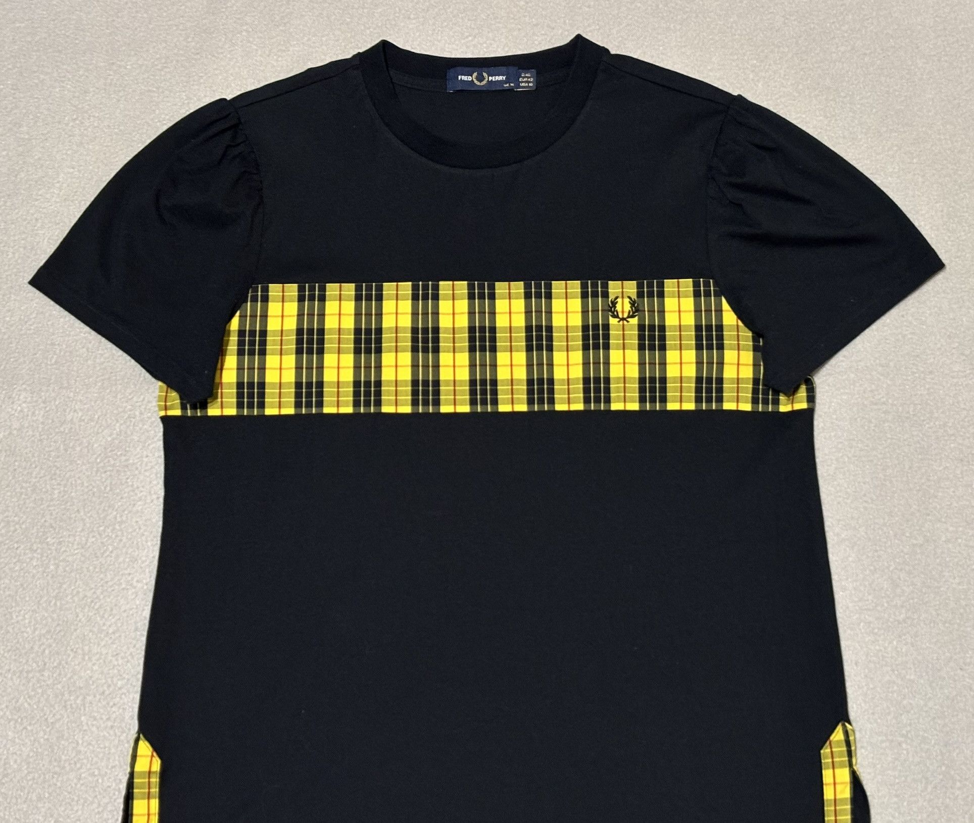 Fred Perry Fred Perry Black Yellow Check T-Shirt size 42 Size M / US 6-8 / IT 42-44 - 4 Thumbnail