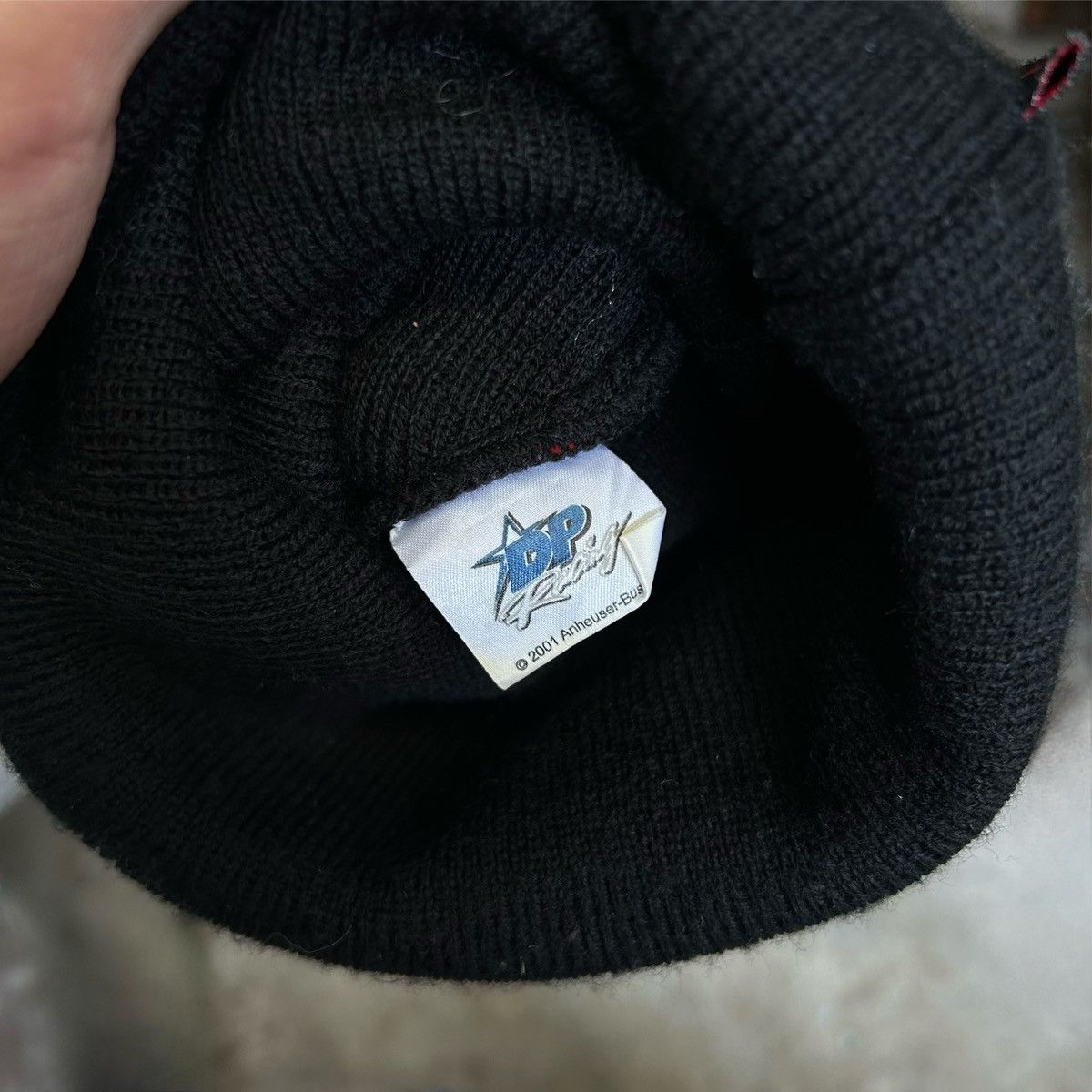 Vintage 2001 DP Racing Bud Beer Racing Official Black Beanie Size ONE SIZE - 4 Thumbnail