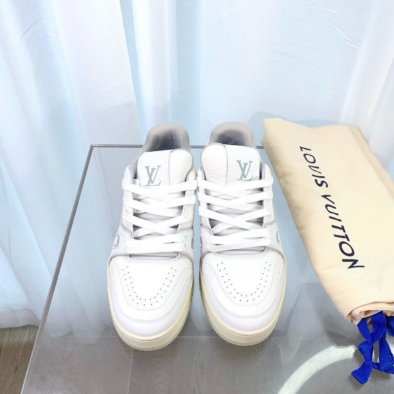Louis Vuitton Louis Vuitton White Trainer Low-top Fashion Sneakers -2508 Size US 5.5 / EU 38 - 1 Thumbnail