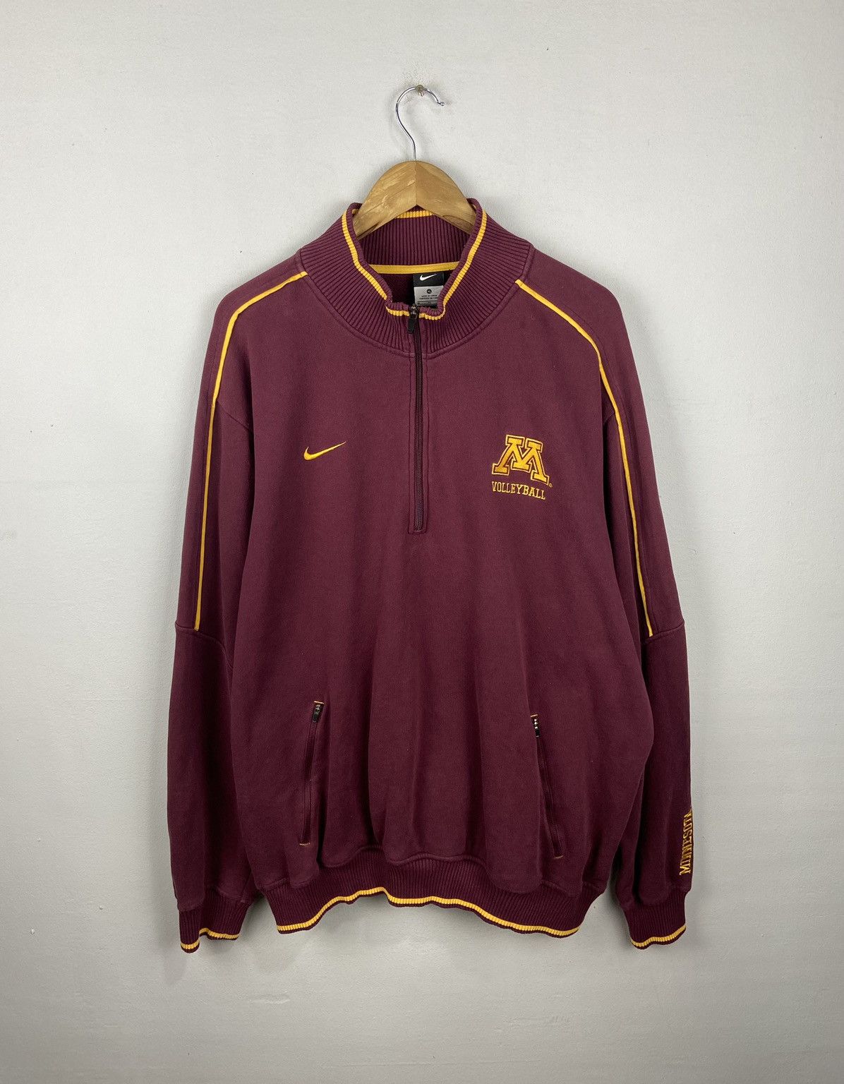 Nike × Vintage Vintage Nike Pull Over Half Zipped Sweater Size US XL / EU 56 / 4 - 1 Thumbnail