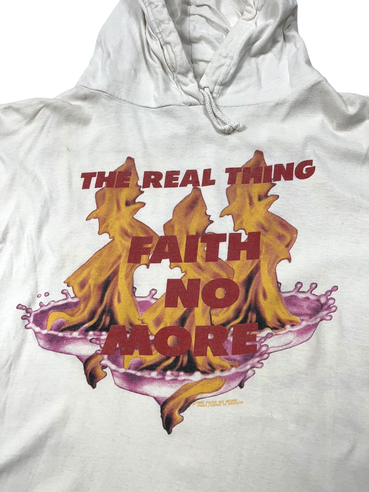 Band Tees Vintage 1989 Faith No More The Real Thing Hooded T-shirt Size US M / EU 48-50 / 2 - 4 Thumbnail