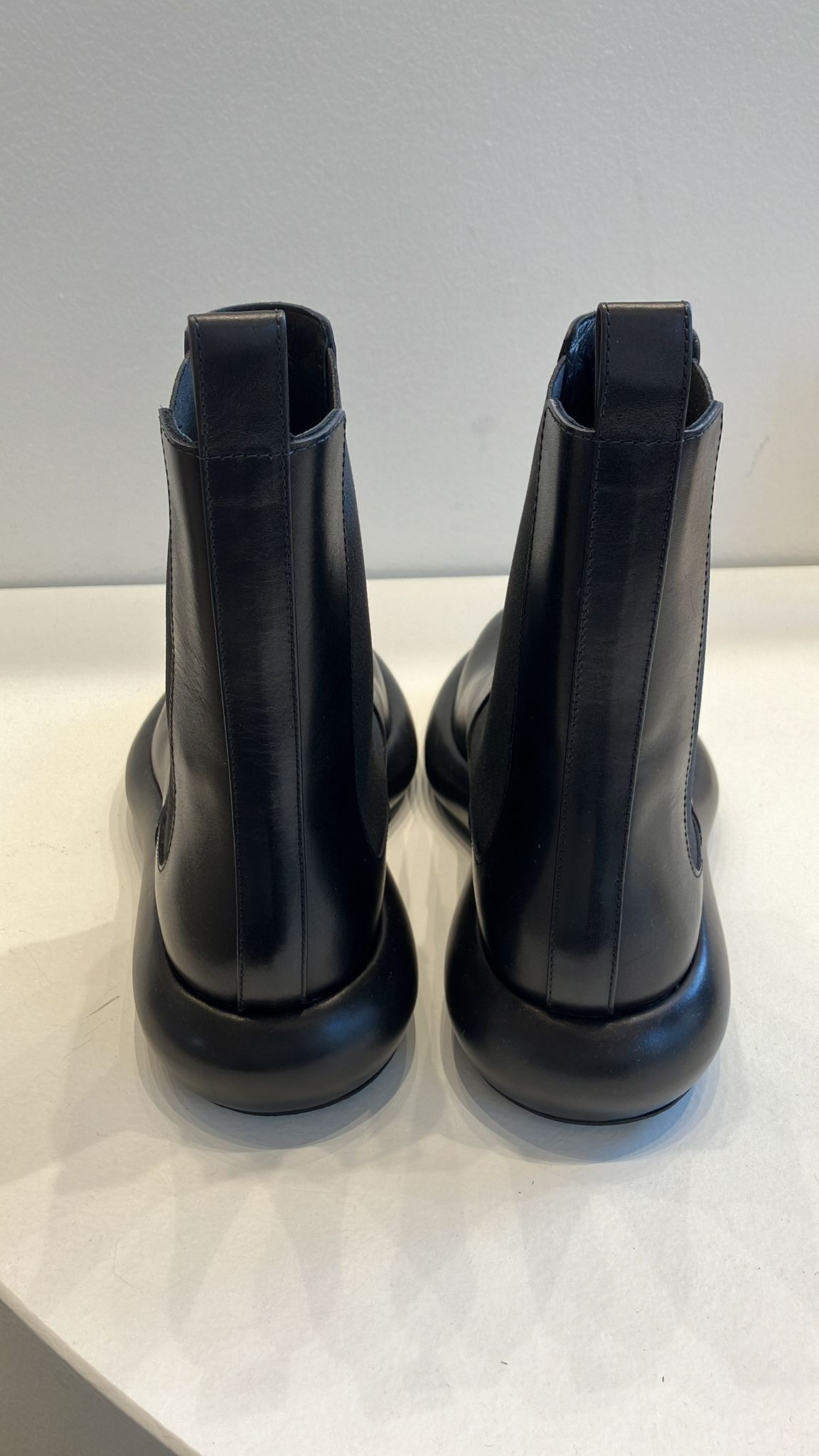 Jil Sander o1mt1gz1125 Leather Ankle Boots in Black Size US 9 / IT 39 - 4 Thumbnail