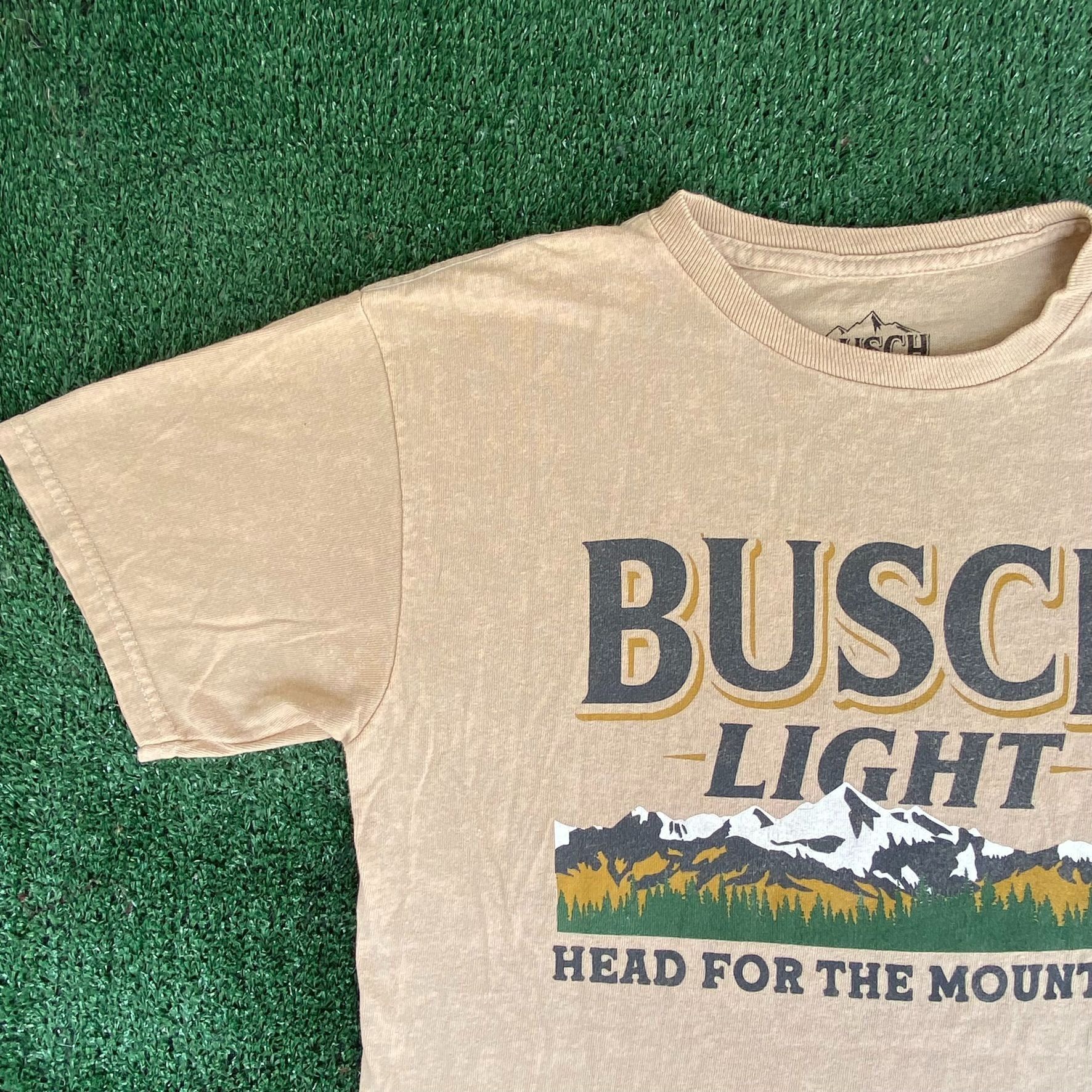Vintage Vintage Y2K Busch Light Shirt Beer Logo Mountains Frat Tee Size US XS / EU 42 / 0 - 2 Thumbnail