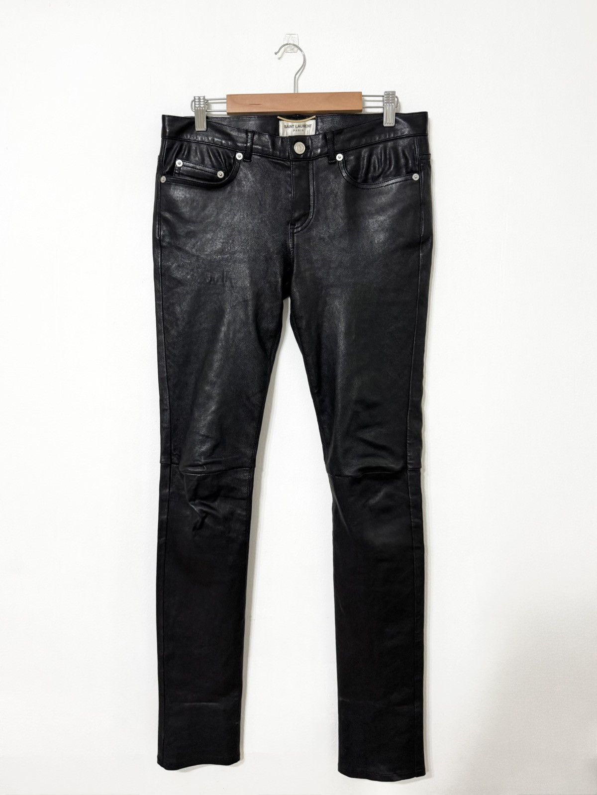 Saint Laurent Paris FW13 Lambskin Leather Pants Hedi Slimane