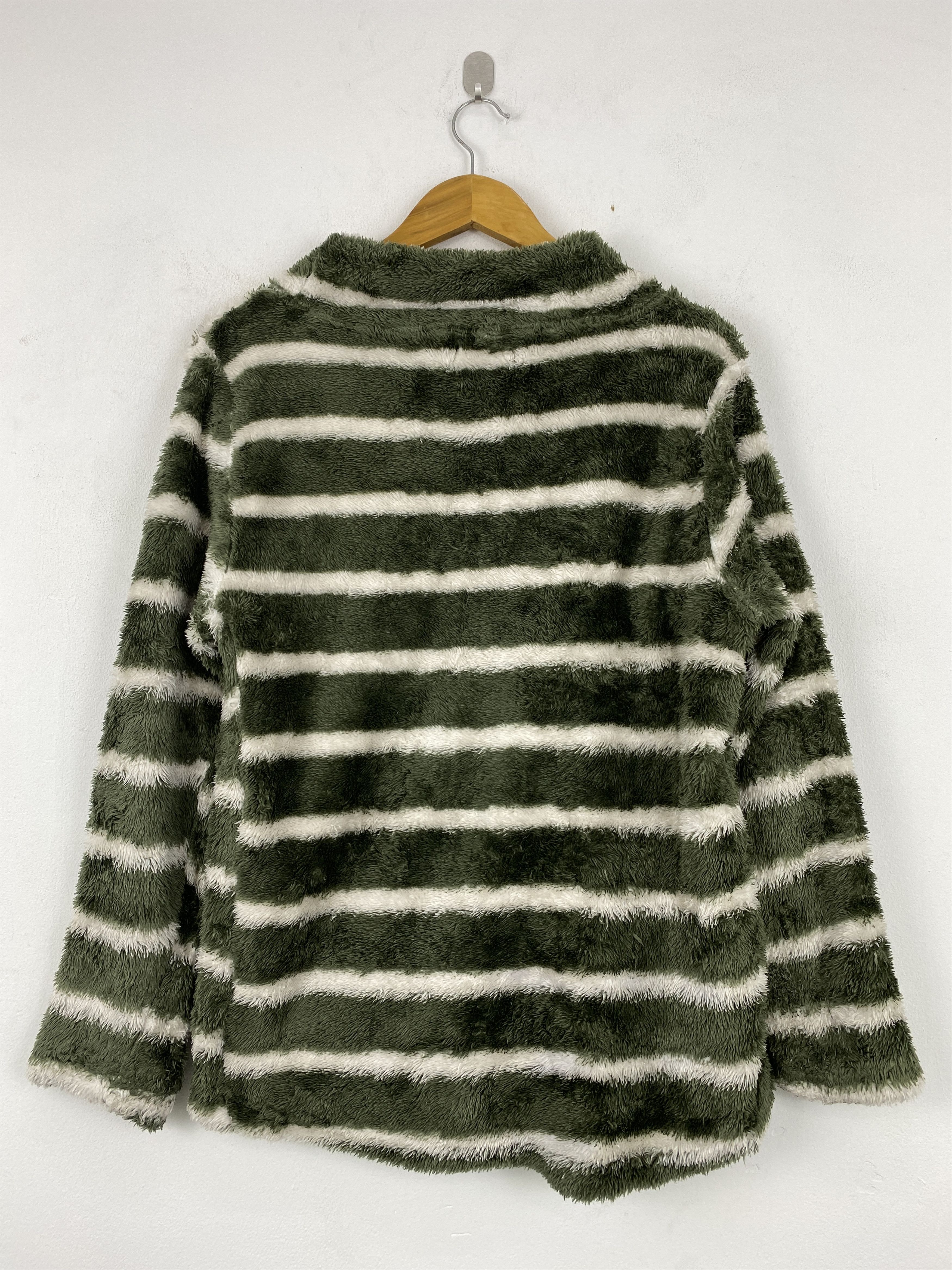 Japanese Brand Vtg Paciva Reciva Striped Fleece Sherpa Turtleneck JA0167 Size US L / EU 52-54 / 3 - 2 Thumbnail