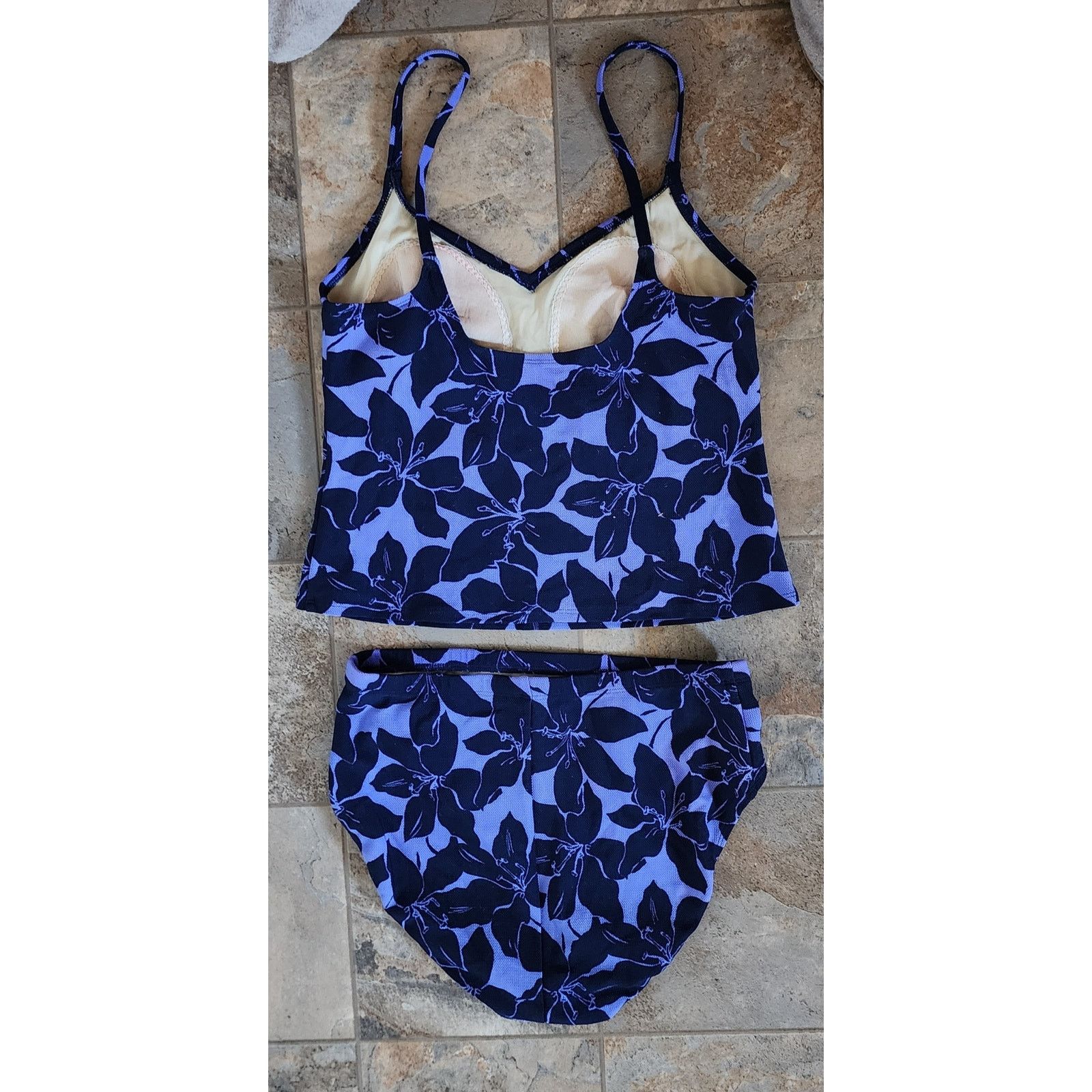 Liz Claiborne Liz Claiborne blue floral tankini swimsuit Size ONE SIZE - 2 Thumbnail