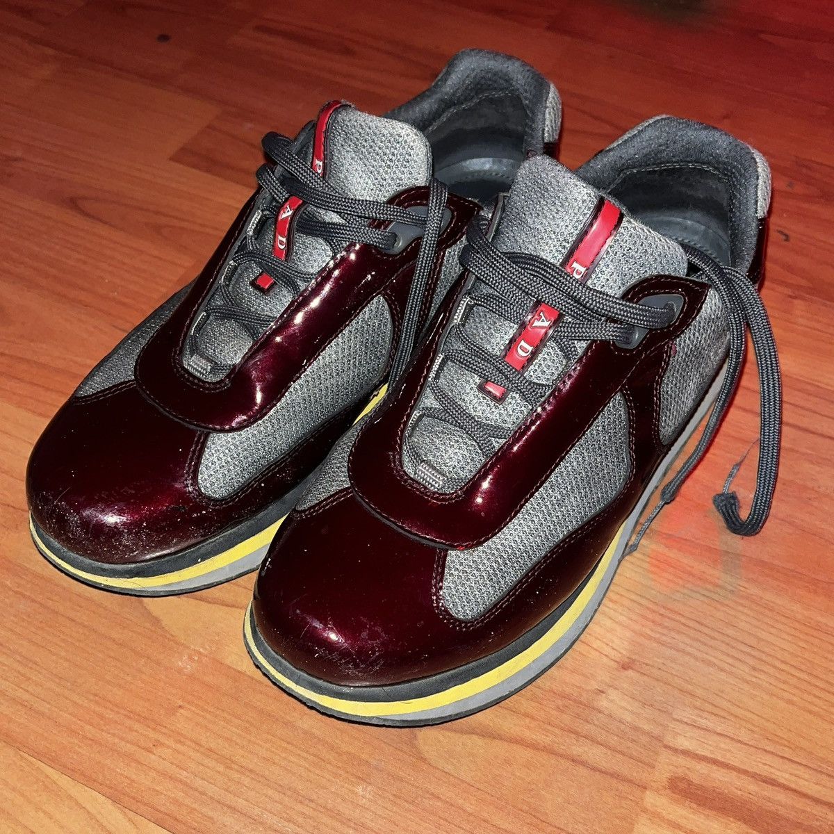 Vintage Prada America's Cup Platform Sneakers Worn Used US 8