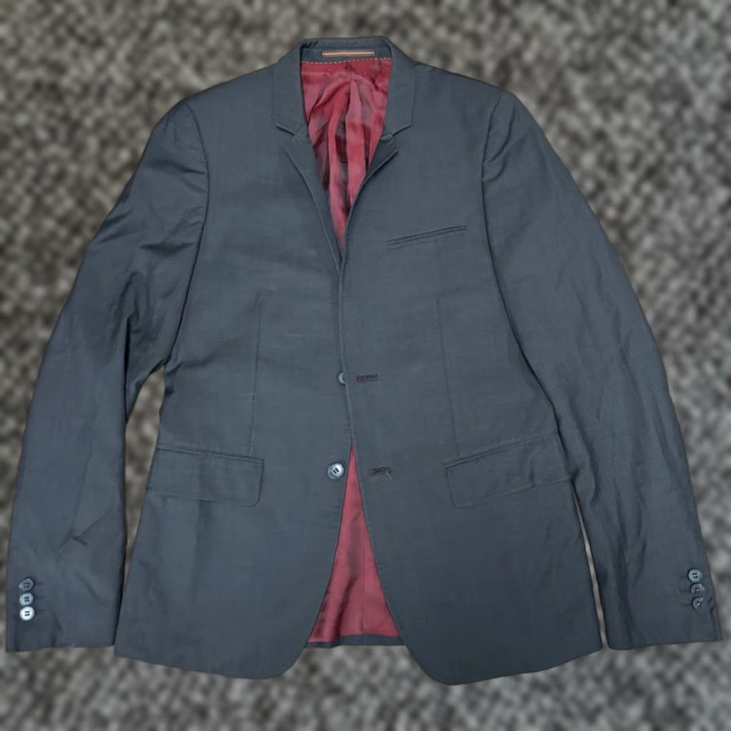 Topman Topman Blazer Mens 36R Gray Wool Blend Sport Jacket 2 Button Size 36R - 1 Thumbnail