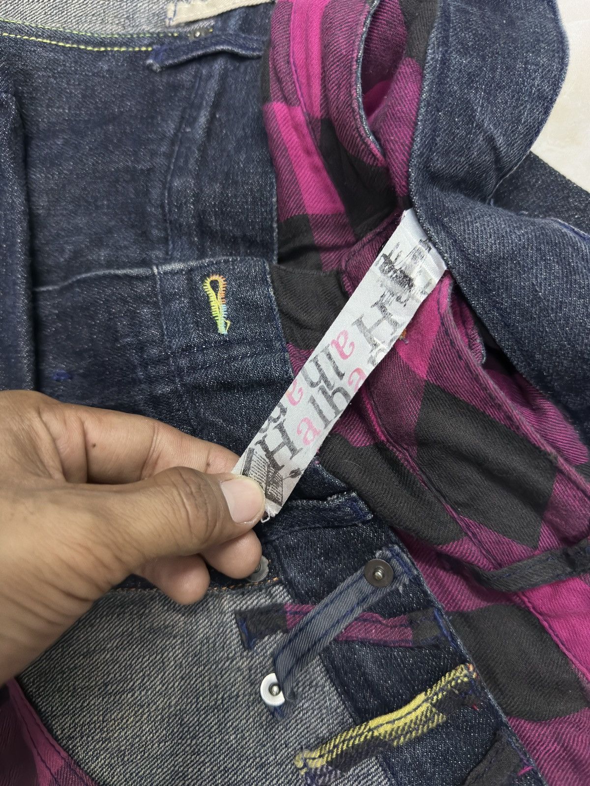 If Six Was Nine Double Waist Flare 💥 Short denim multipocket 💥 Size US 34 / EU 50 - 7 Thumbnail