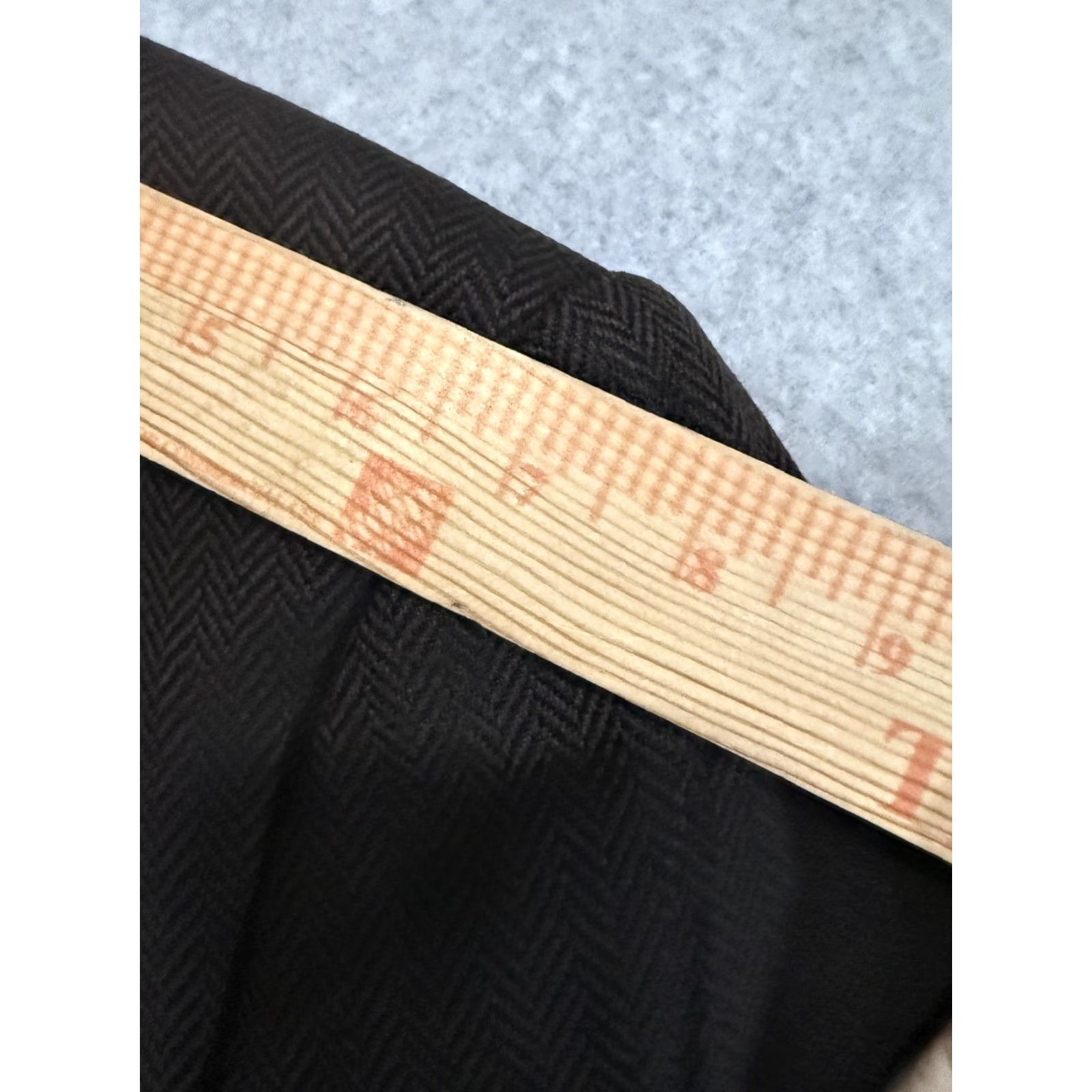 Vintage VINTAGE Paul Fredrick Blazer Sport Coat Mens 48 Brown Wool Cashmere Herringbone Italy Size 48R - 3 Thumbnail