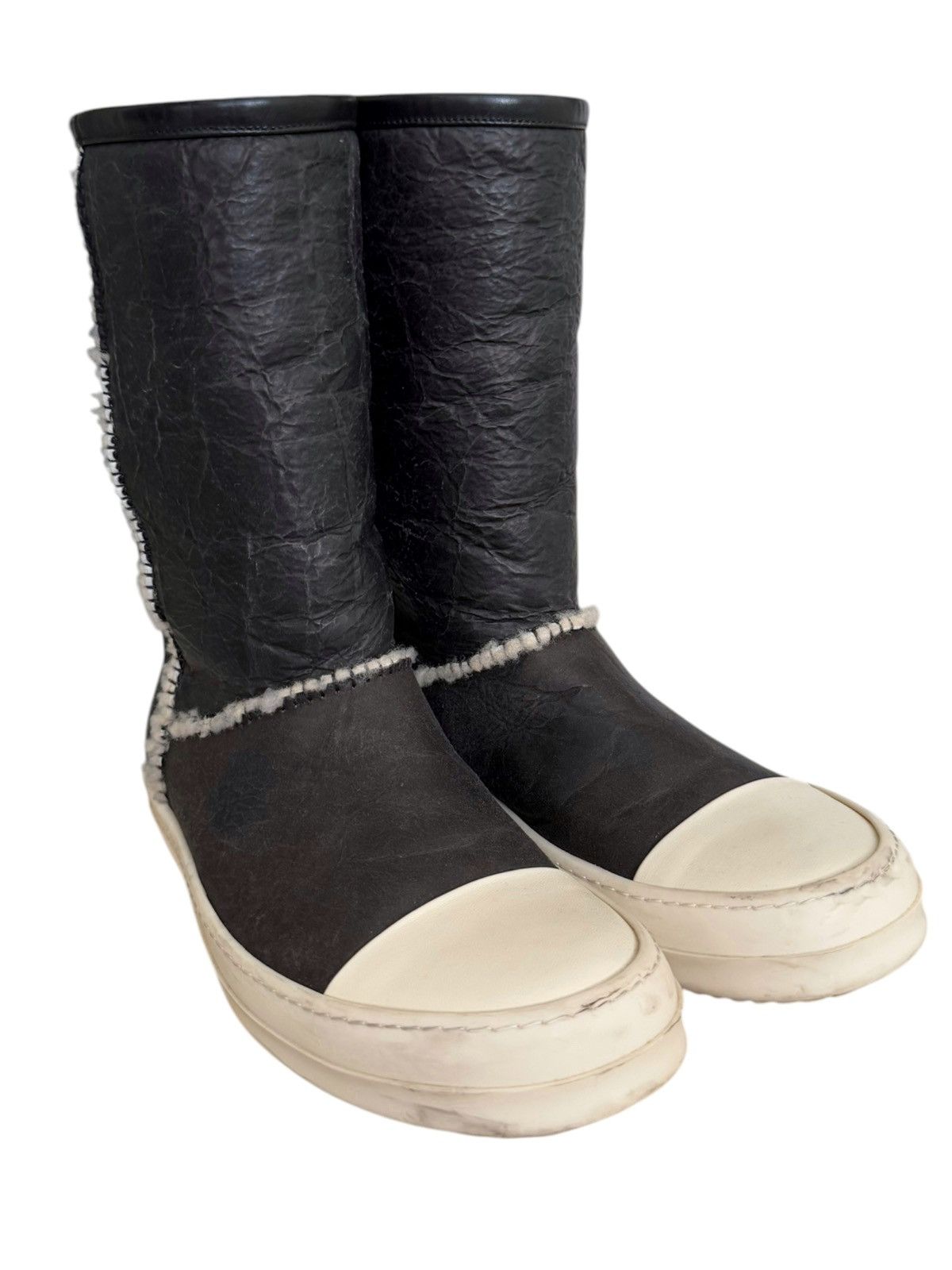 Rick Owens 2014 Shearling Moody Ugg Ramones Size US 9 / EU 42 - 4 Thumbnail