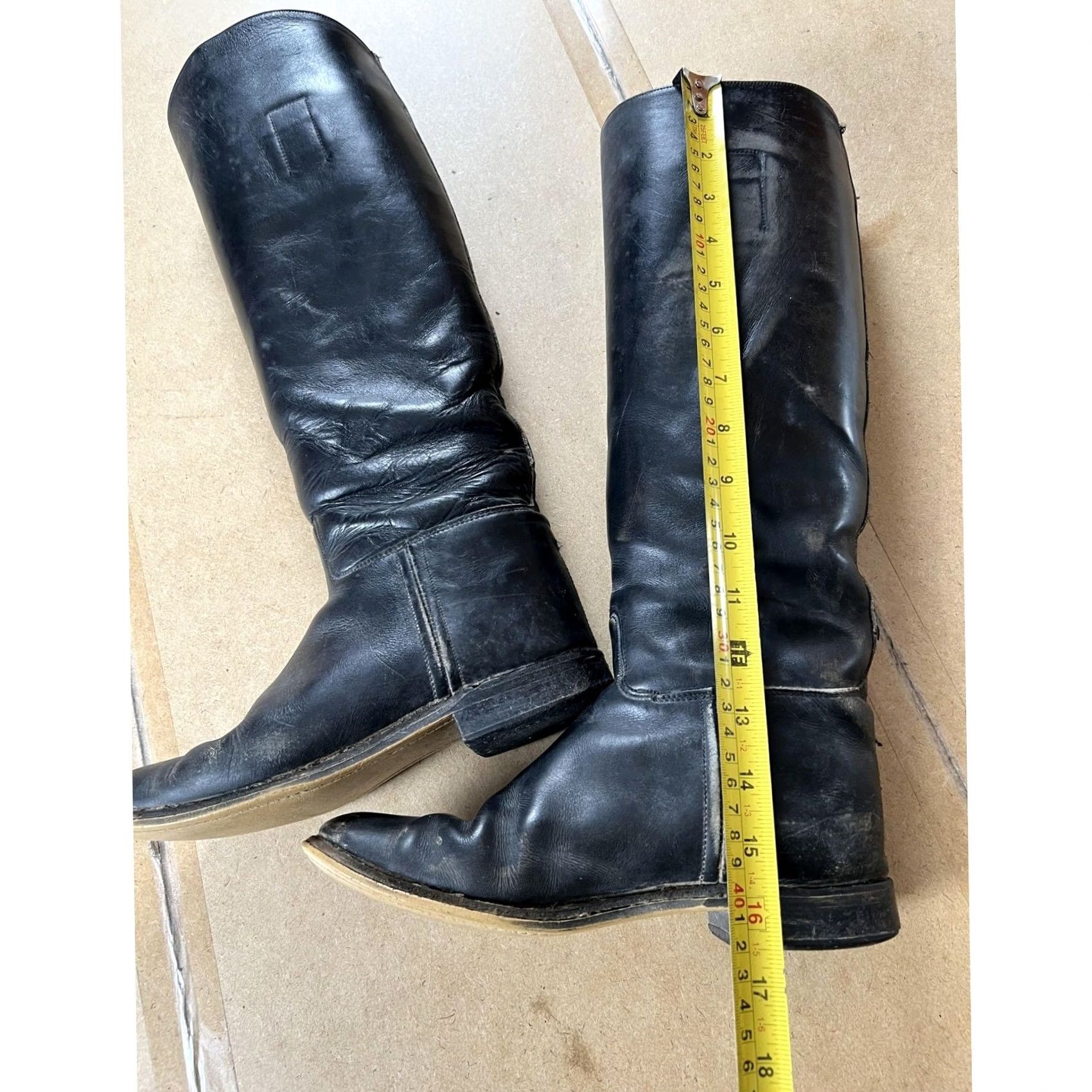 Marlboro Marlborough Riding Boot Womens 5 Black Leather Knee High Lined England Size US 5 / IT 35 - 7 Thumbnail