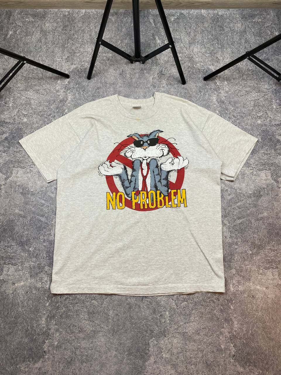 Cartoon Network × Fruit Of The Loom Vintage No Problem Cartoon Logo Tee 90s USA Single Stitch Size US XL / EU 56 / 4 - 1 Thumbnail