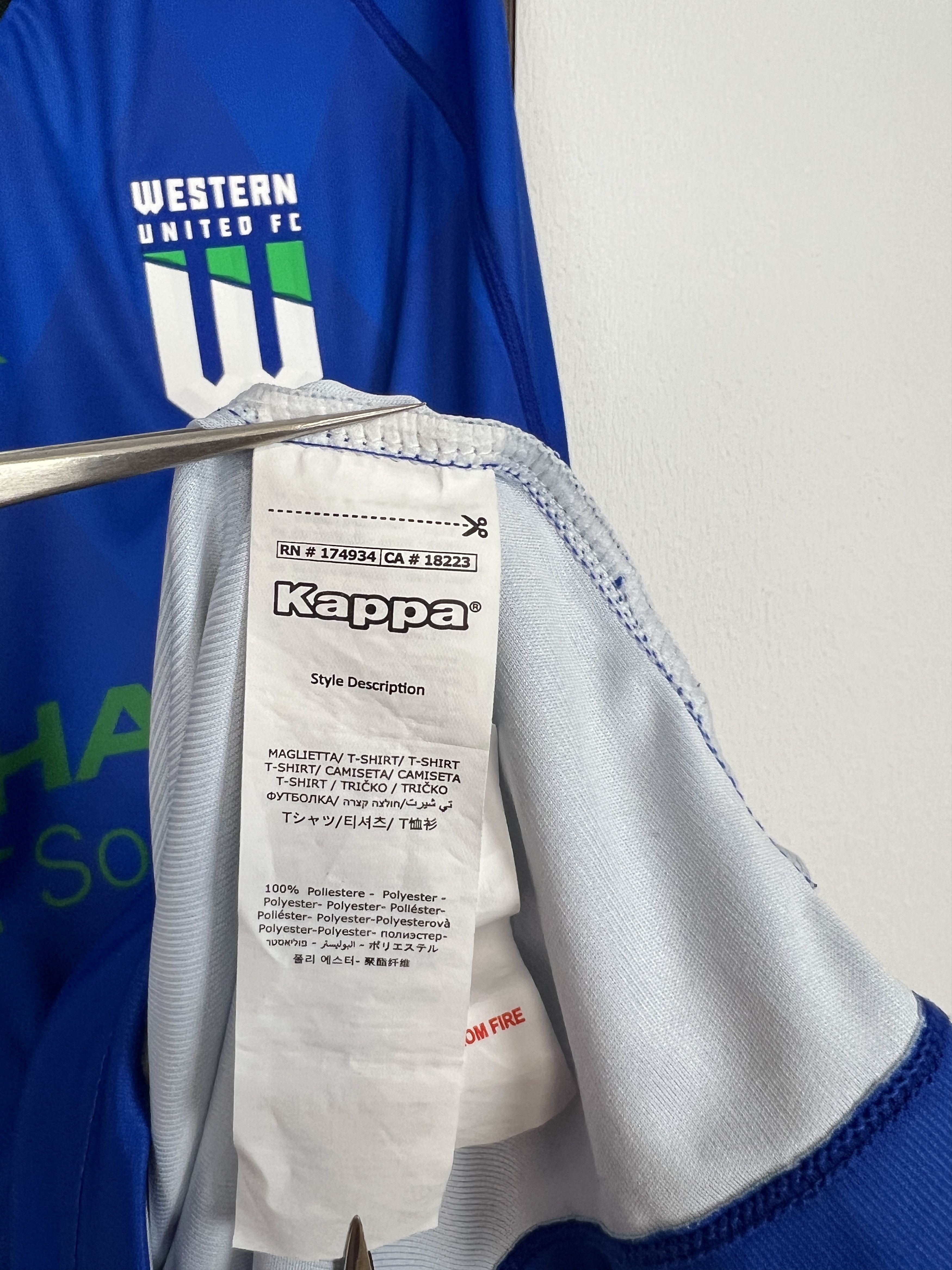 Kappa A-League Western United Australia Football 5XL Tee Hype Size US XXL / EU 58 / 5 - 9 Thumbnail