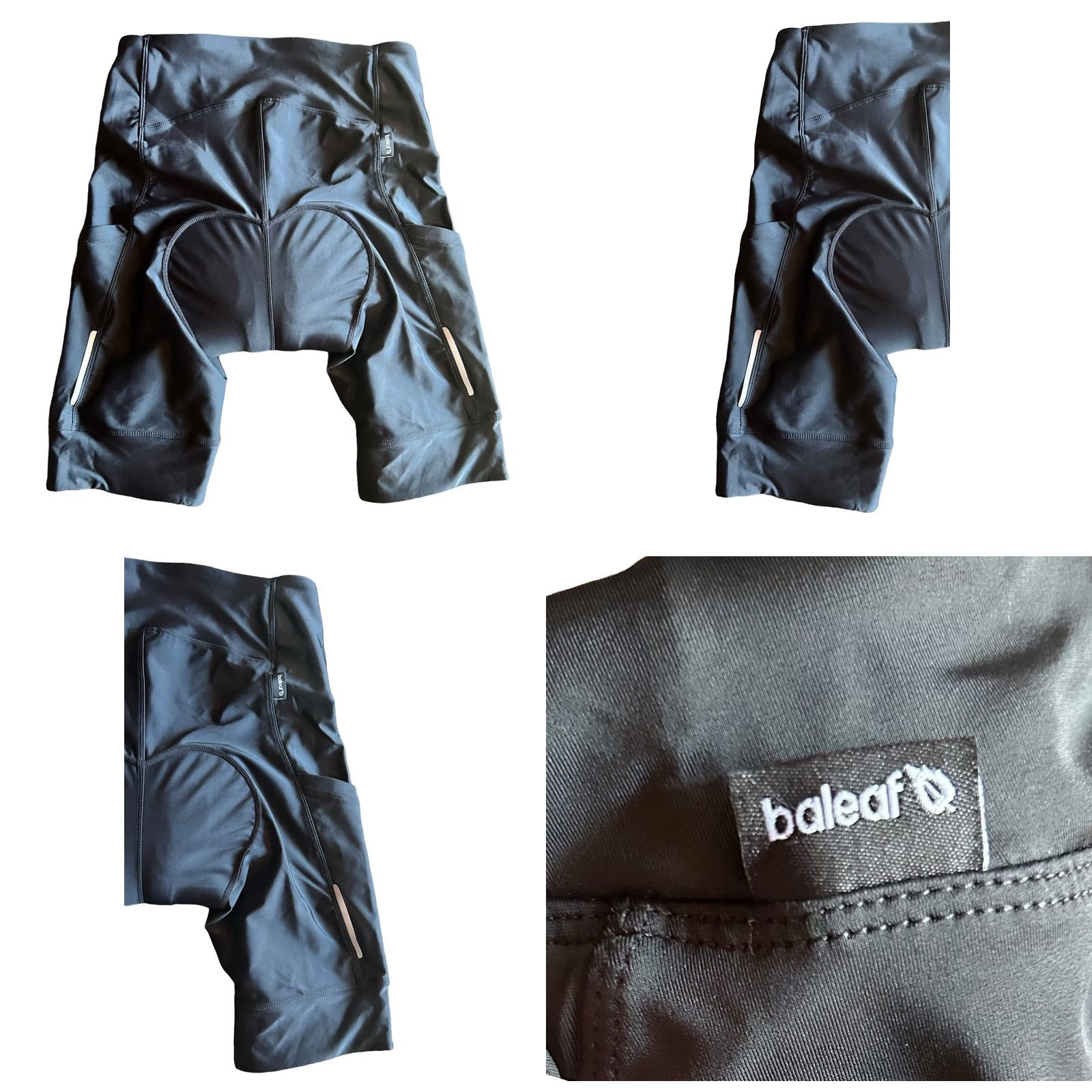 Vintage BALEAF Women Padded Running Spandex Shorts Workout Shorts Black Medium NWT New Size 28" / US 6 / IT 42 - 8 Thumbnail