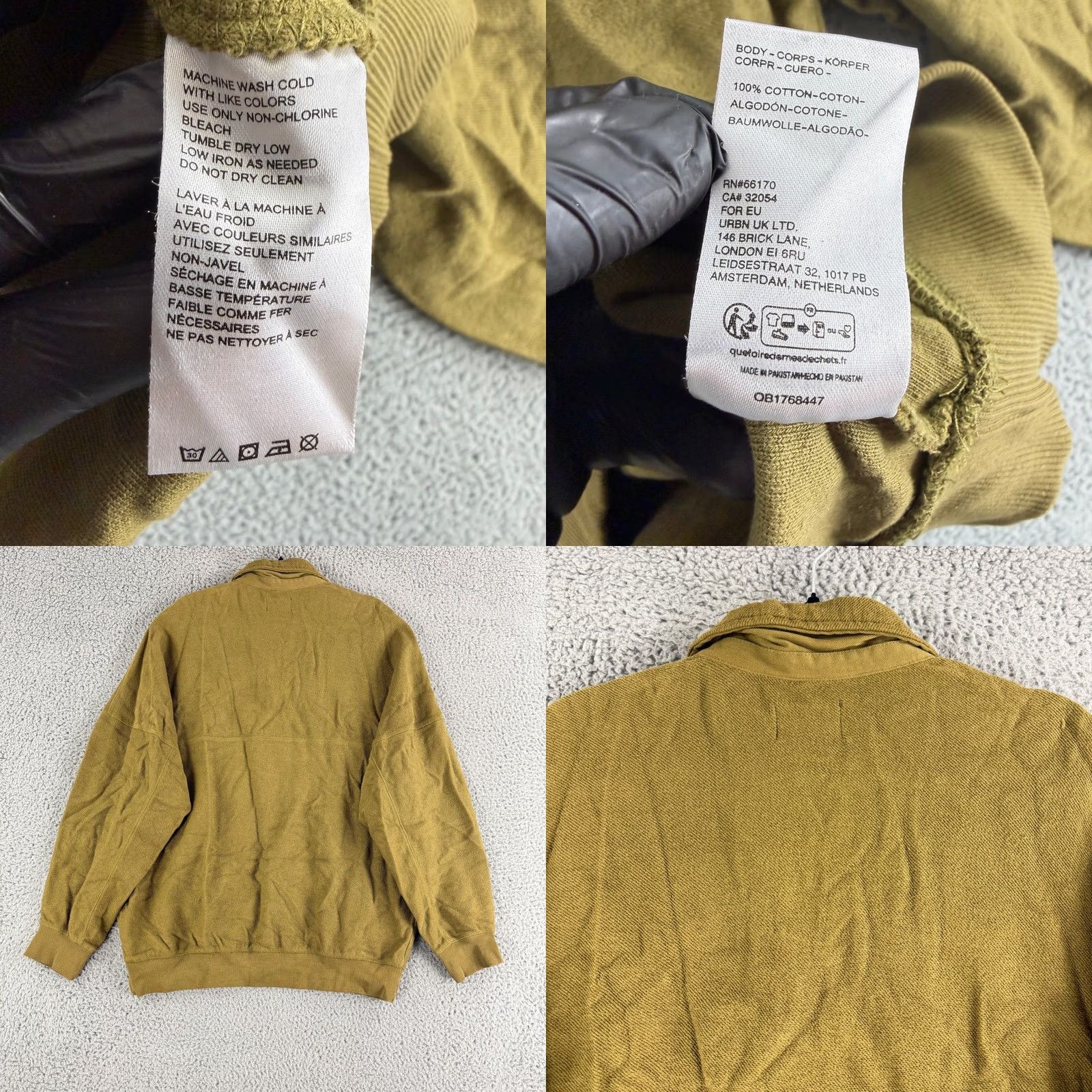 Vintage Standard Cloth Polo Sweatshirt Mens Large Olive Green 100% Cotton Pullover Shirt Mens L Green Cotton Pullover Polo Sweatshirt Size US L / EU 52-54 / 3 - 8 Thumbnail
