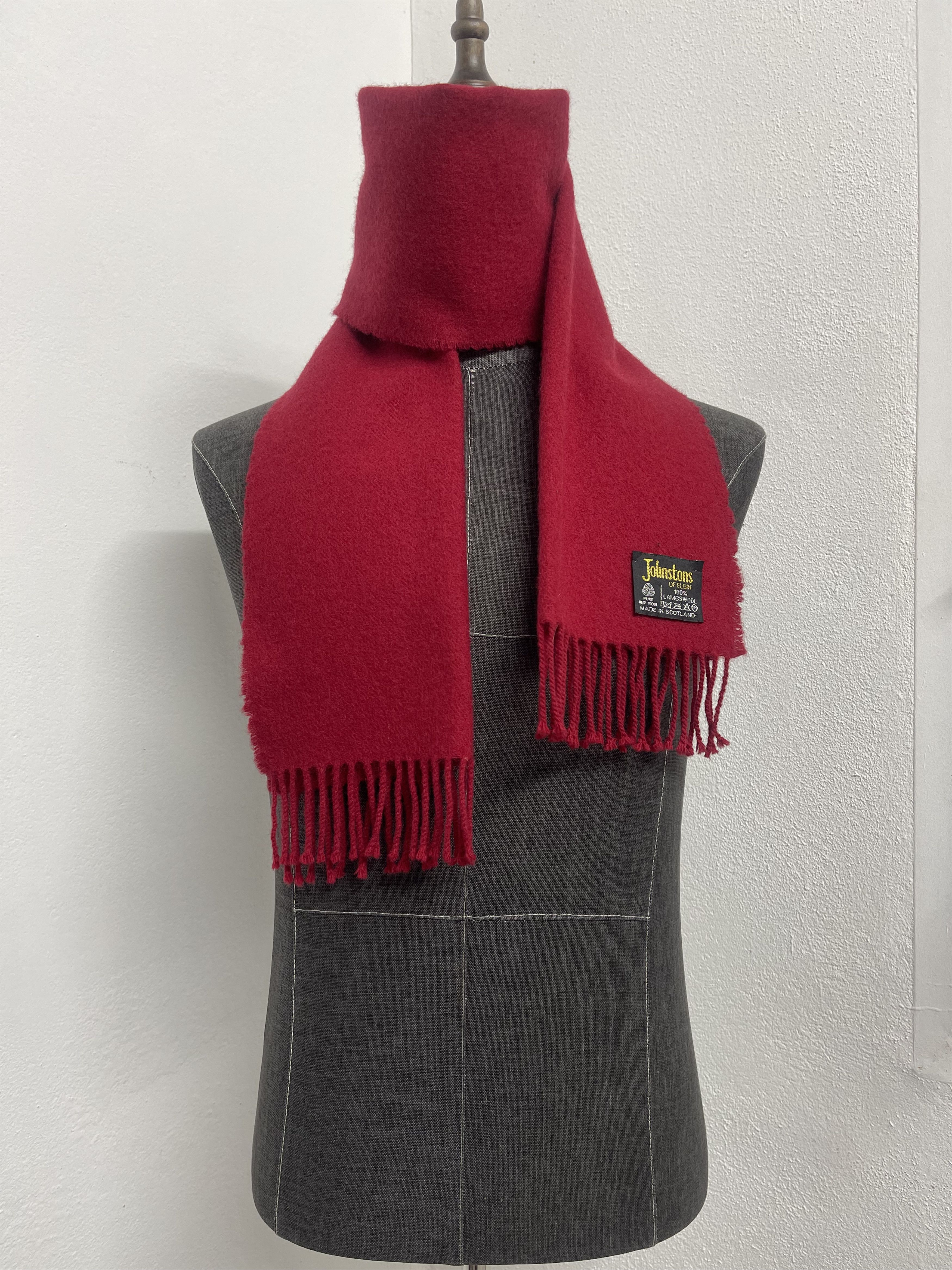 Johnstons Of Elgin Vintage Johnstons Of Elgin Lambswool Muffler Scarf- 6234 Size ONE SIZE - 2 Thumbnail