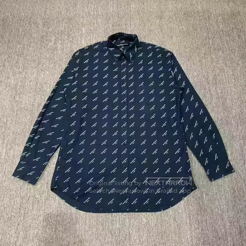 Balenciaga Balenciaga All-Over Slogan Shirt Jacket Size XS / US 0-2 / IT 36-38 - 1 Thumbnail